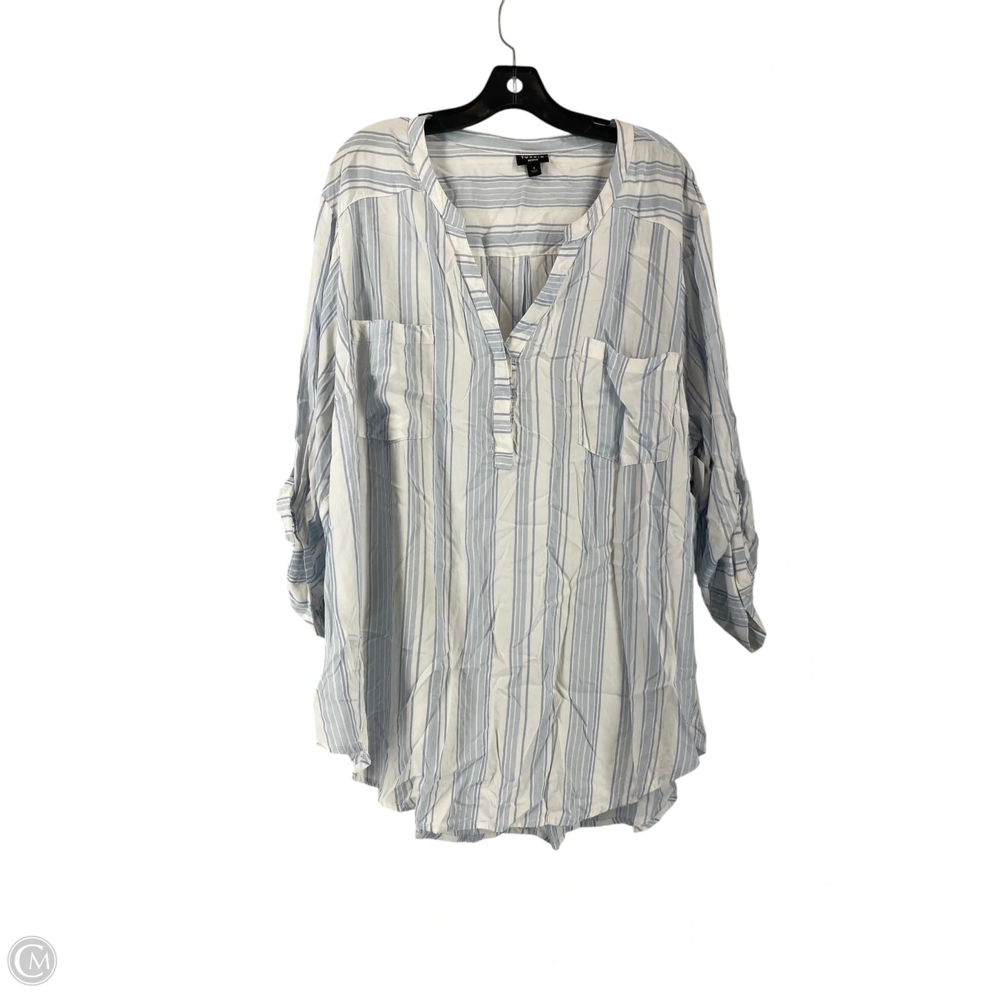 Top 3/4 Sleeve By Torrid In Striped Pattern, Size: 4x