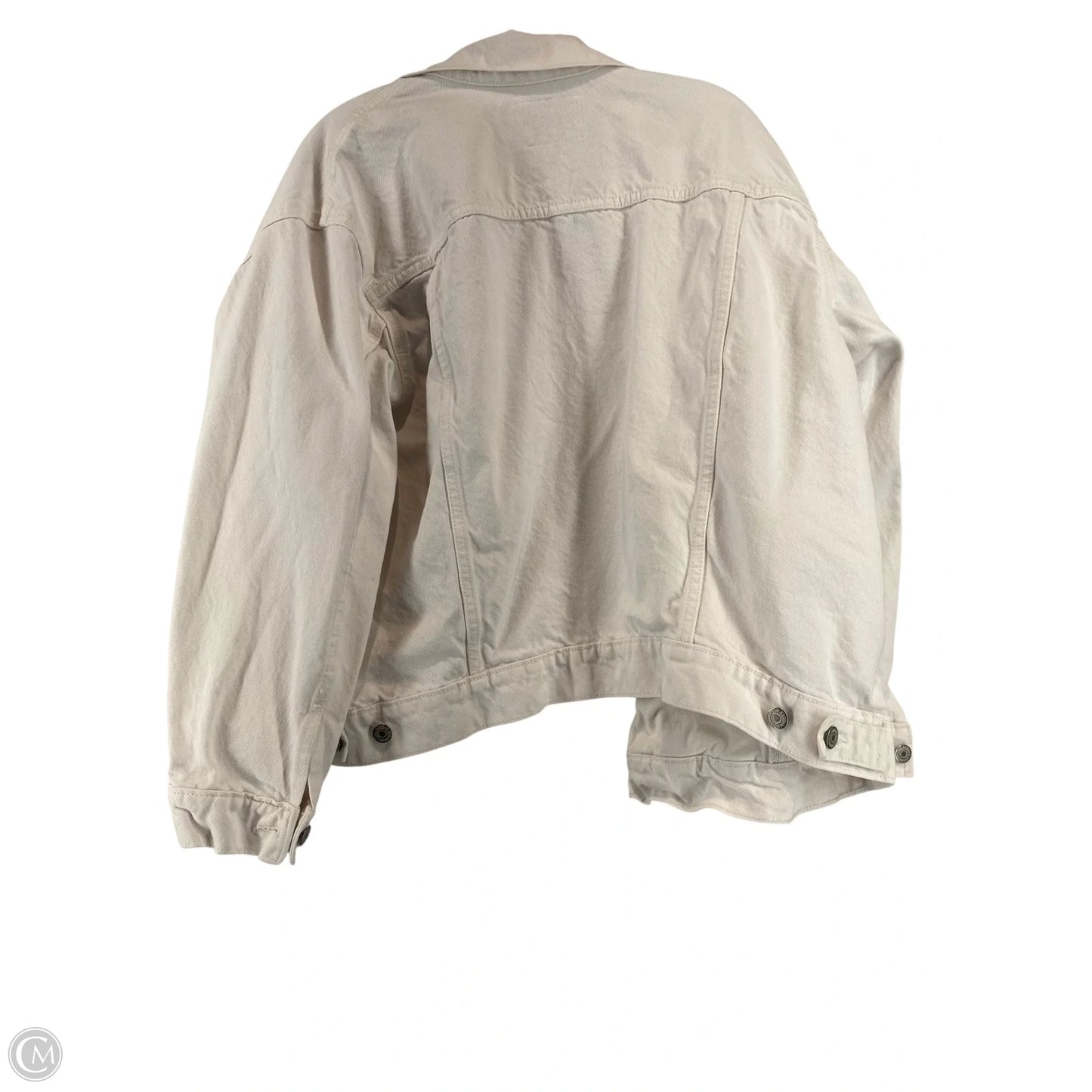 Jacket Denim By Old Navy In White Denim, Size: 2x