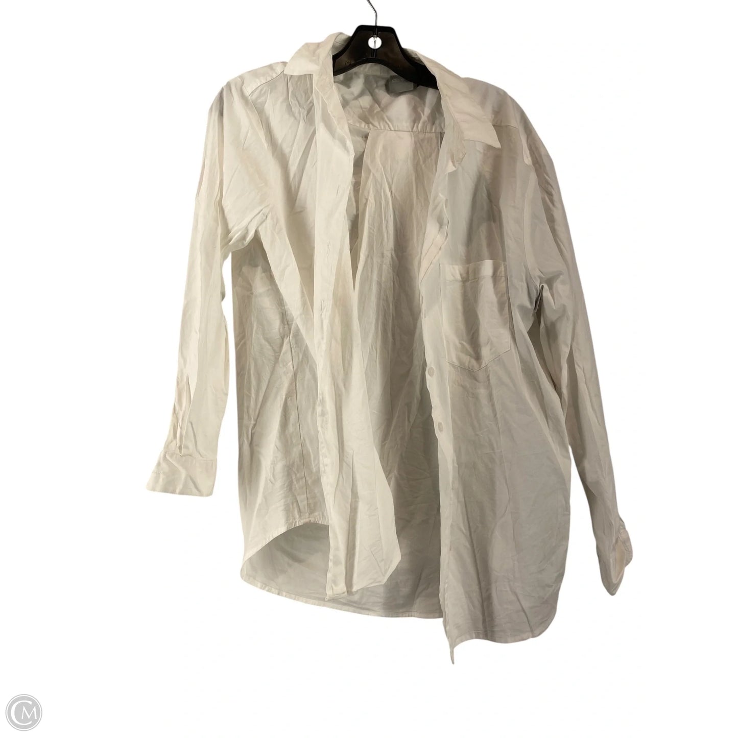 Top Long Sleeve By Asos In White, Size: 10