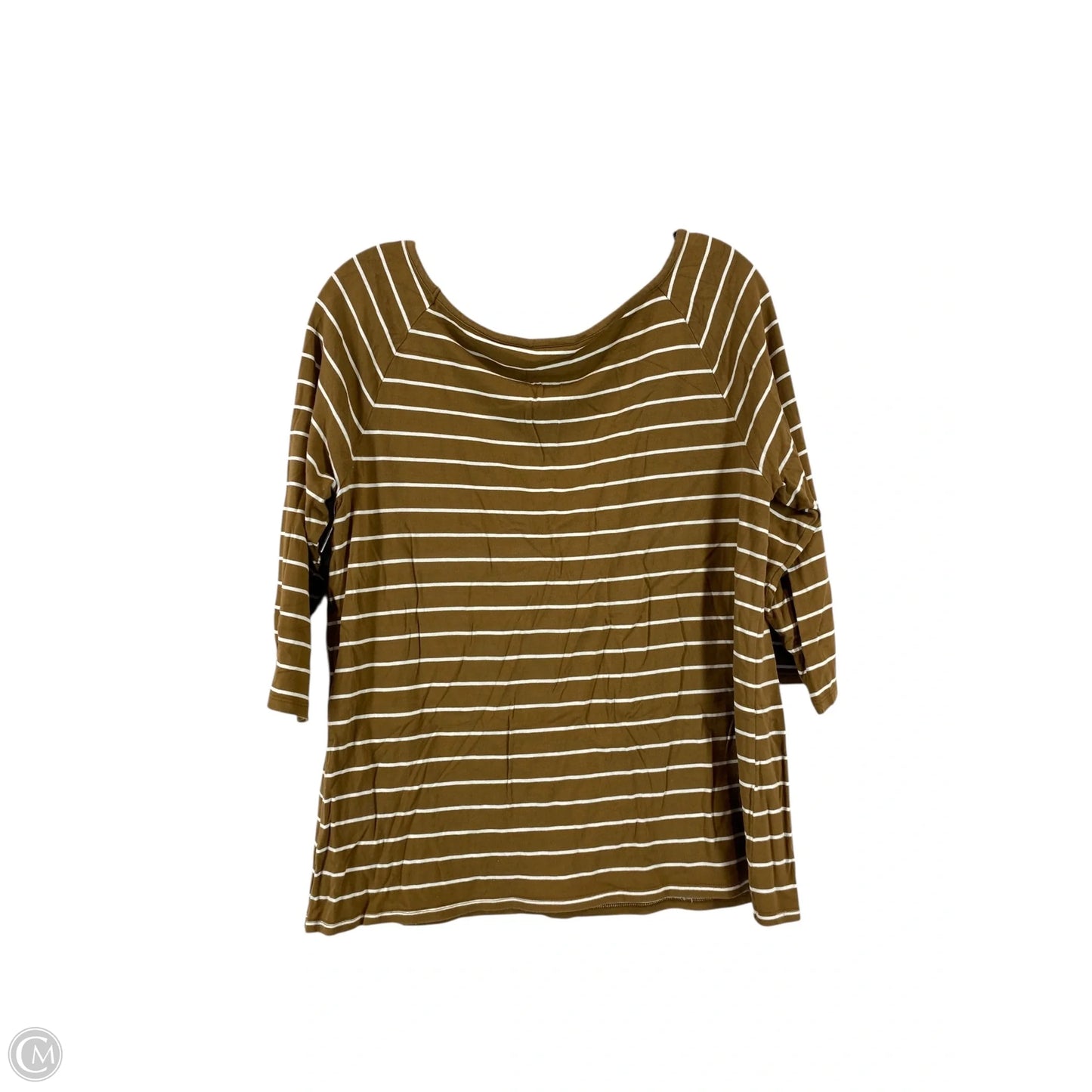 Top Long Sleeve By Chicos In Striped Pattern, Size: 2