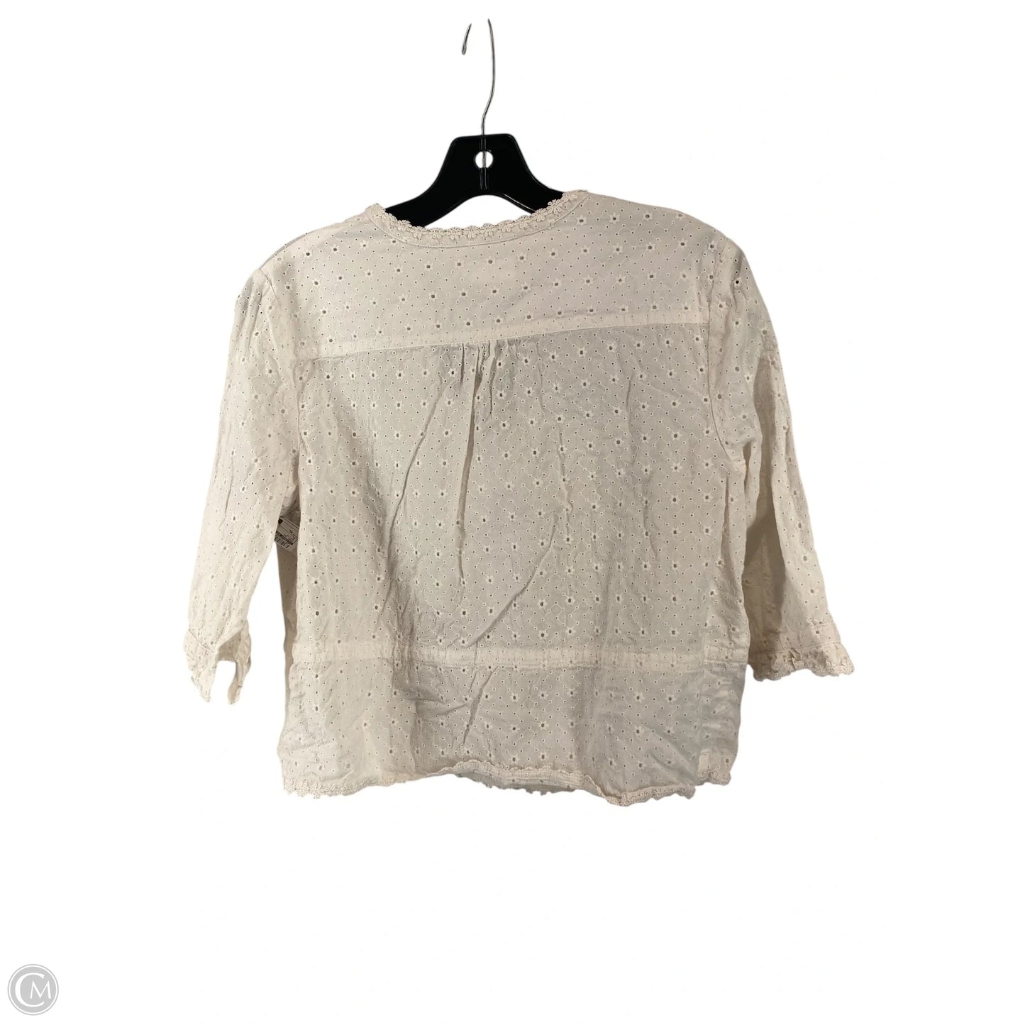 Top Short Sleeve By Isaac Mizrahi In White, Size: Xl