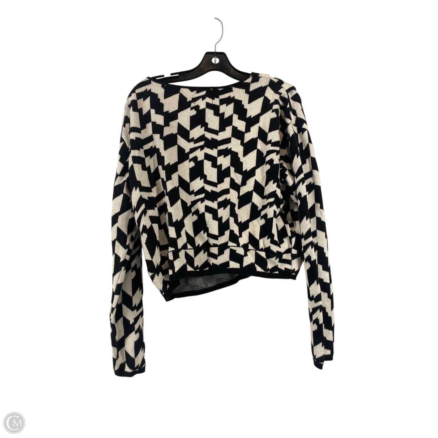 Sweater By Cme In Black & White, Size: Xl