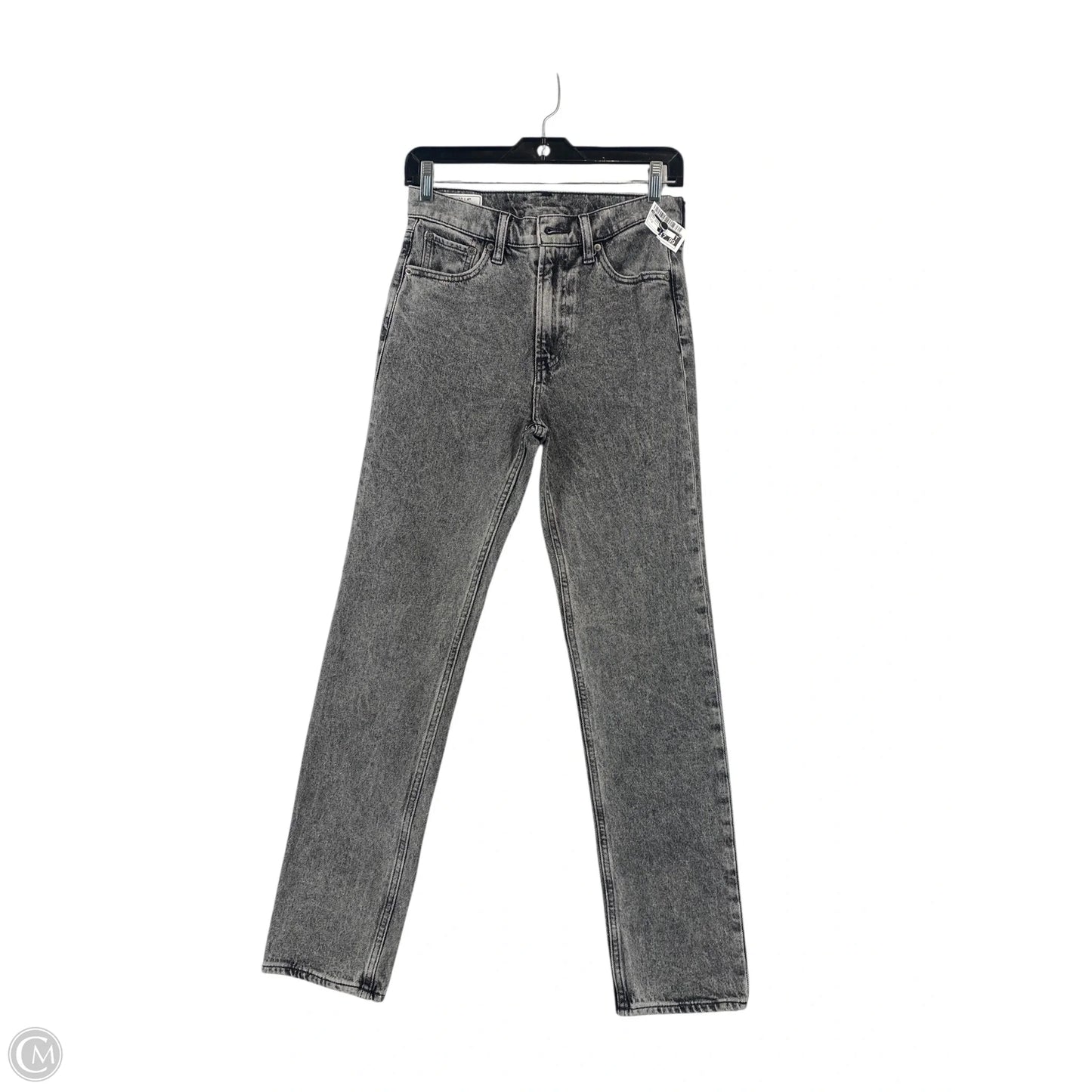 Jeans Straight By Gap In Black Denim, Size: 4