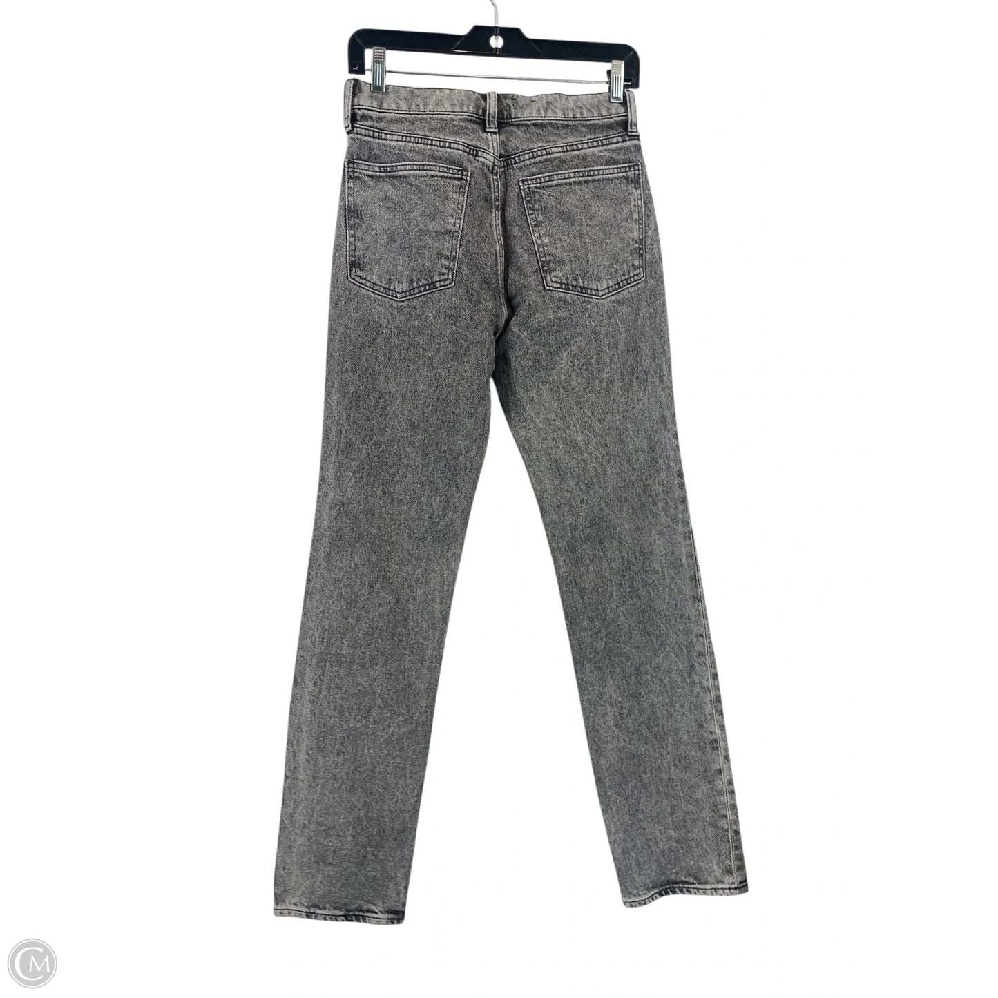 Jeans Straight By Gap In Black Denim, Size: 4