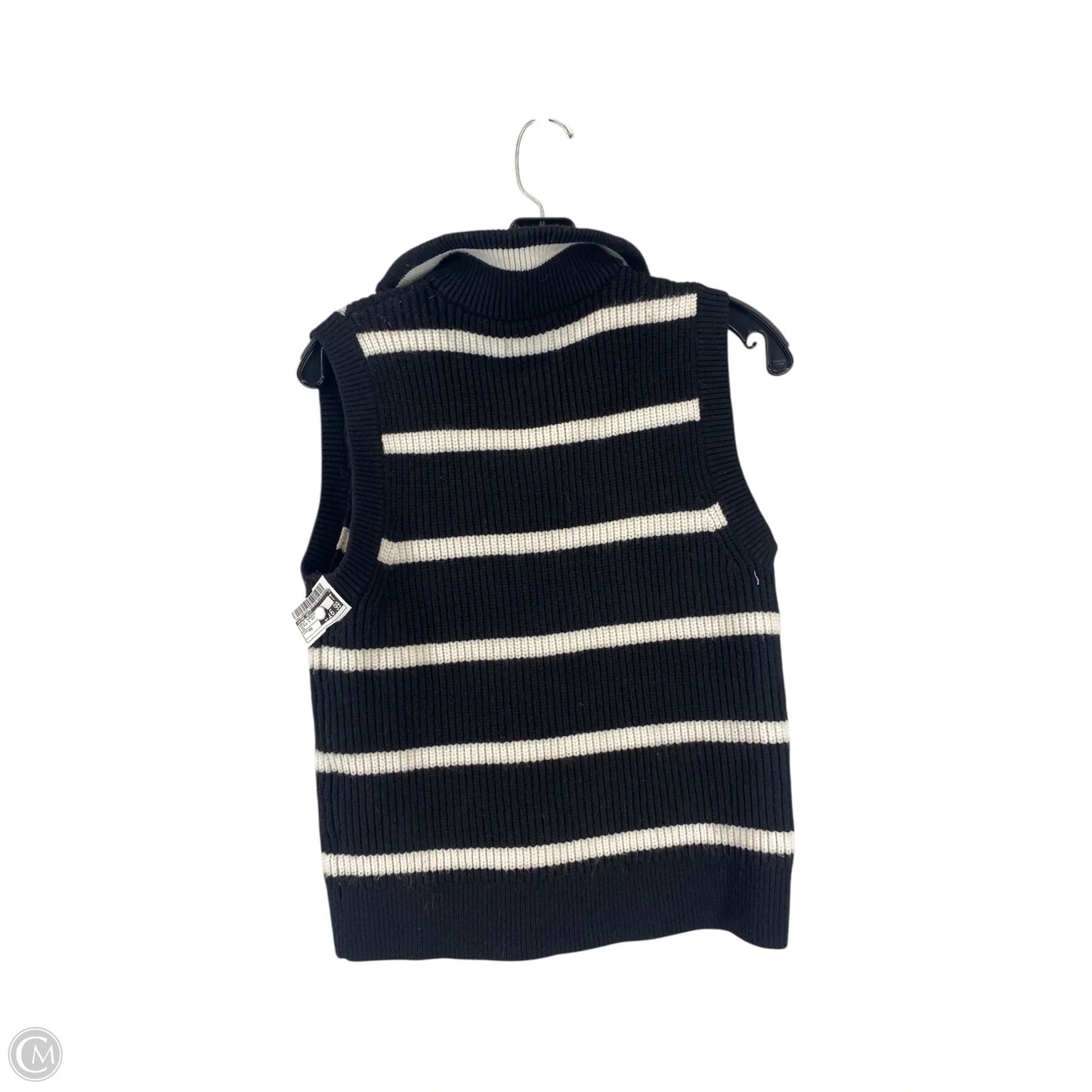 Vest Sweater By Nine West In Black & White, Size: Xs