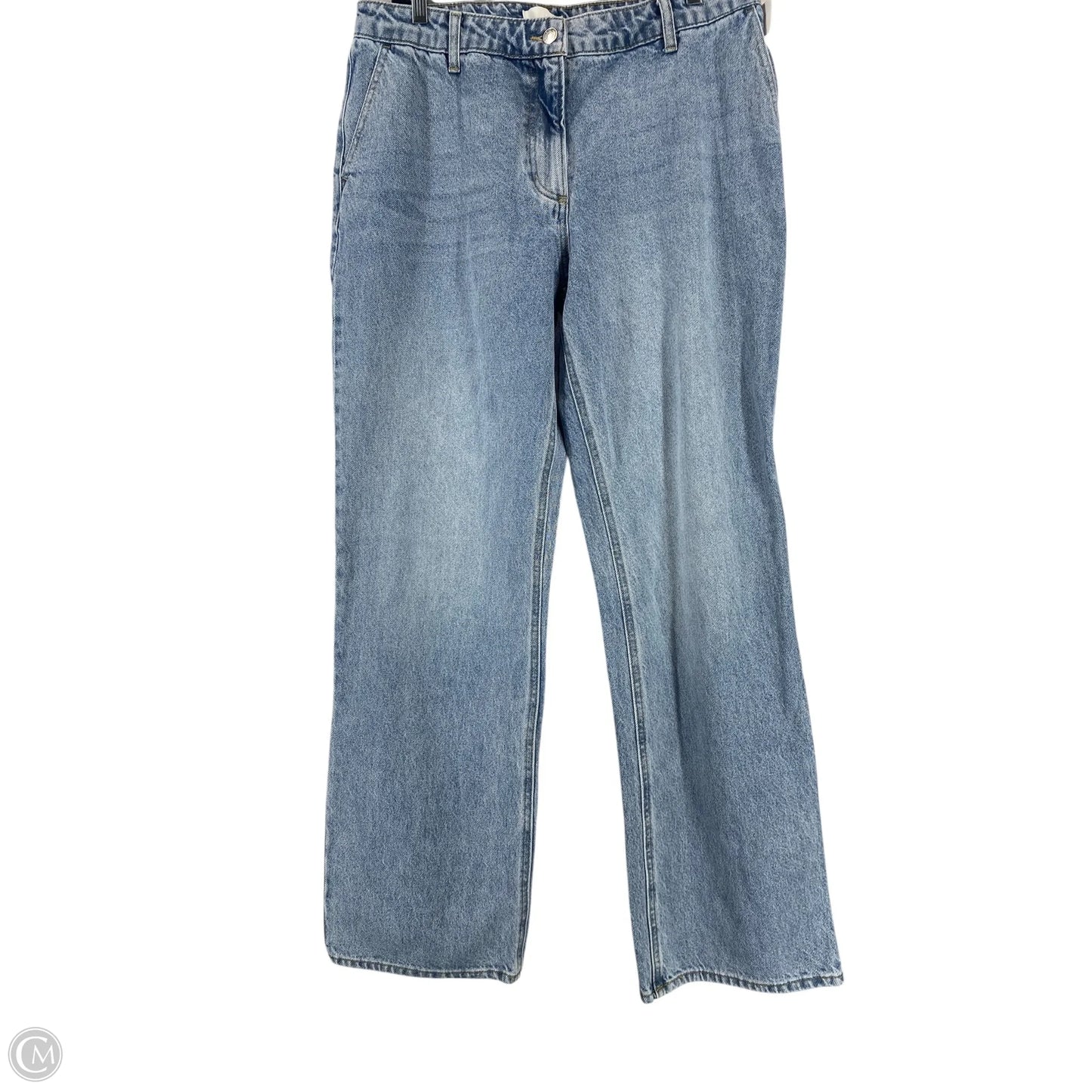 Jeans Straight By H&m In Blue Denim, Size: 12