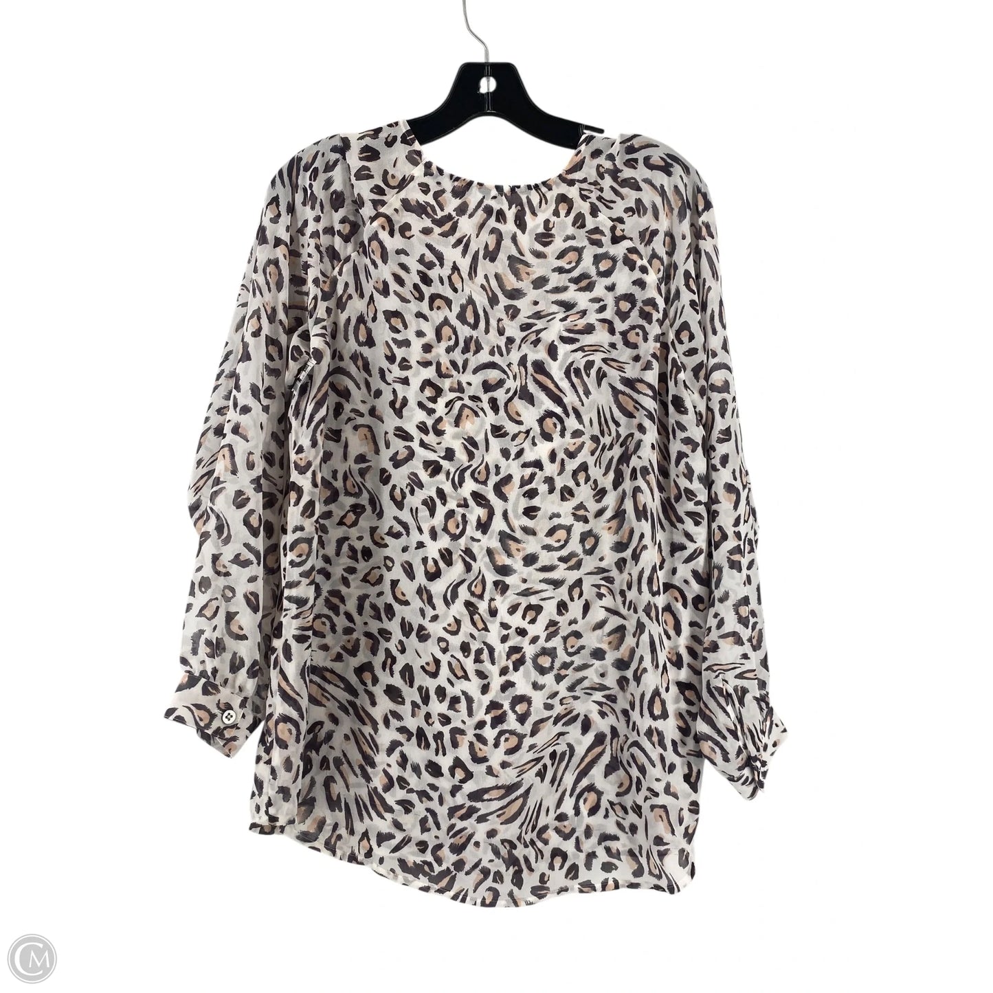 Top Long Sleeve By Cabi In Animal Print, Size: S