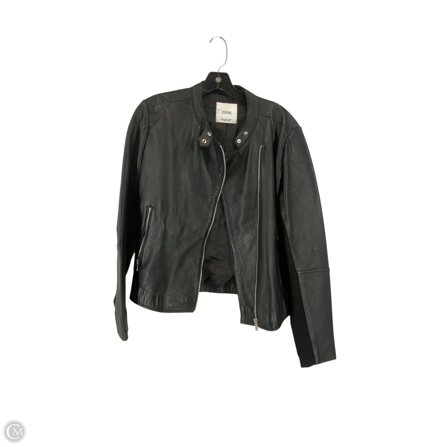 Jacket Leather By Mango In Black, Size: L