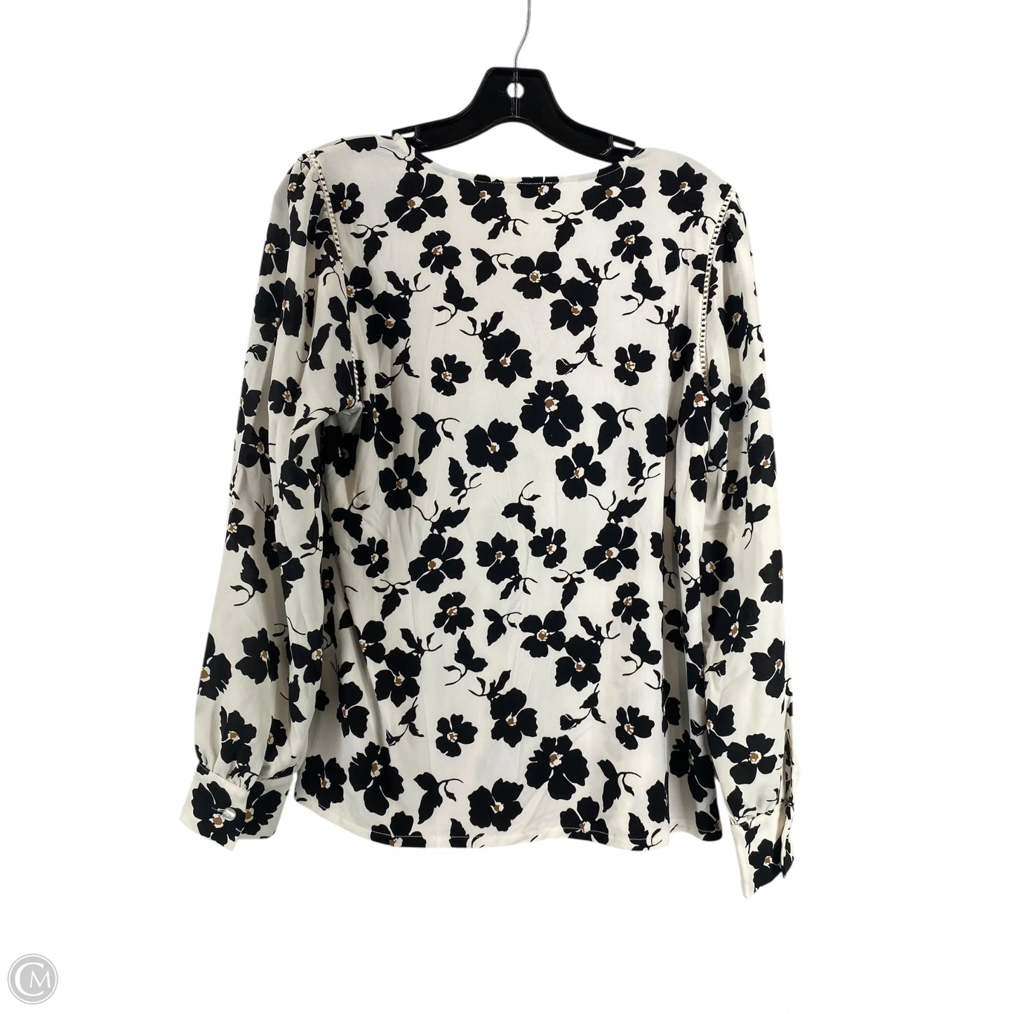 Top Long Sleeve By Ann Taylor In Black & White, Size: Xs