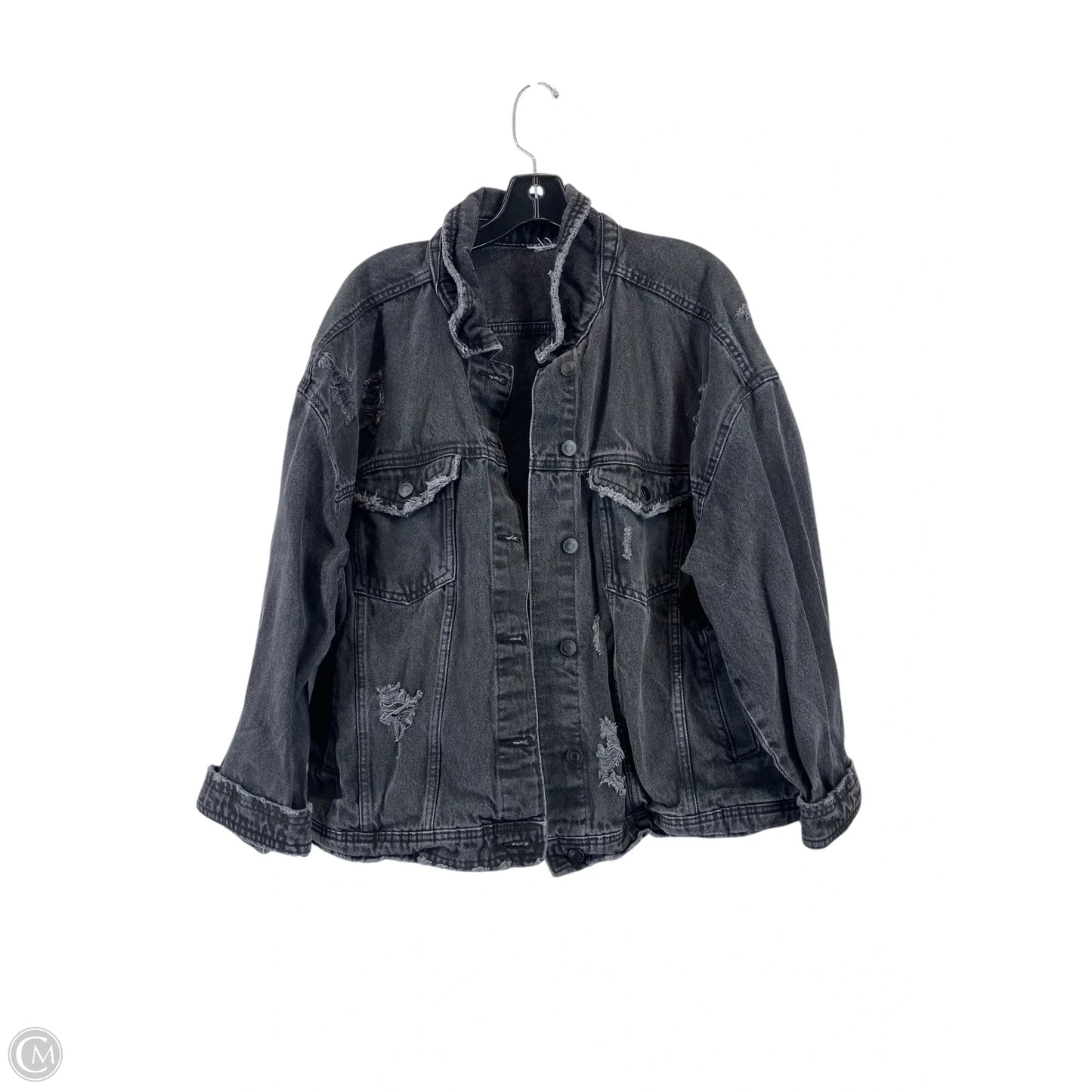 Jacket Denim By Cmc In Black Denim, Size: 3x
