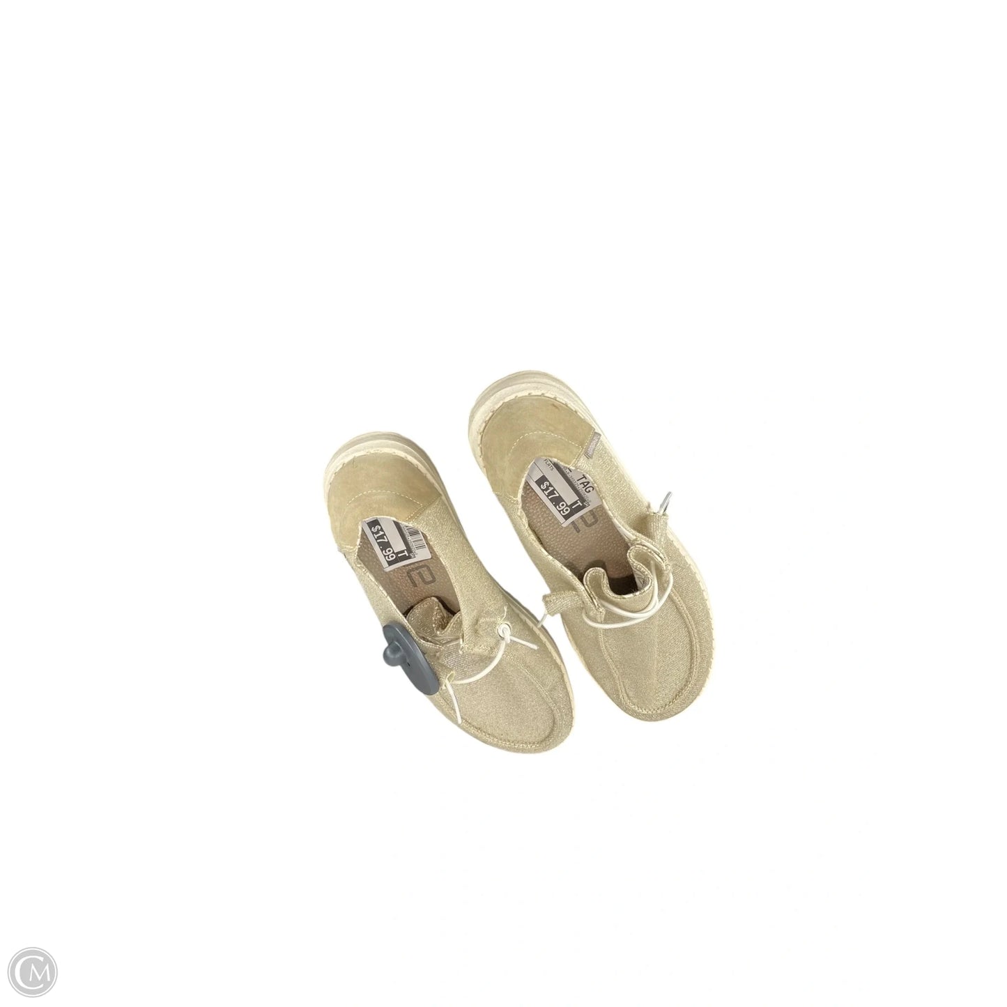 Shoes Flats By Hey Dude In Gold, Size: 7