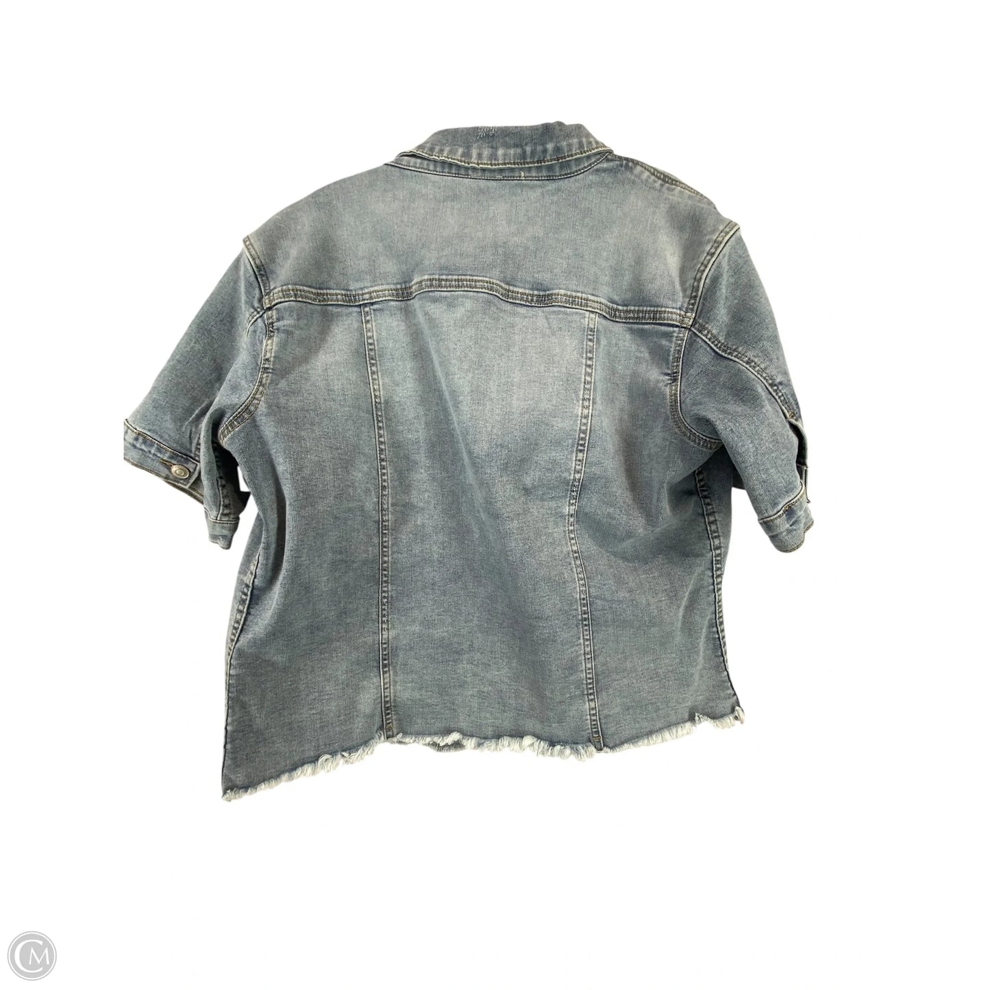 Jacket Denim By Zigzag Stripe In Blue Denim, Size: 2x