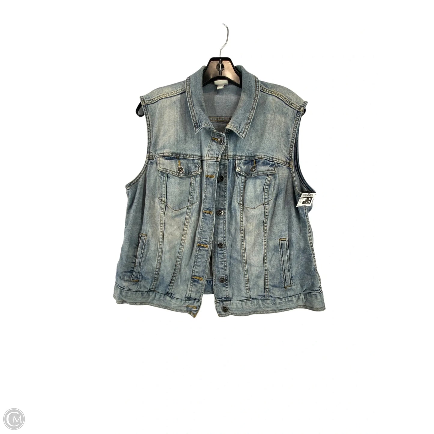 Vest Other By Merona In Blue Denim, Size: 2x