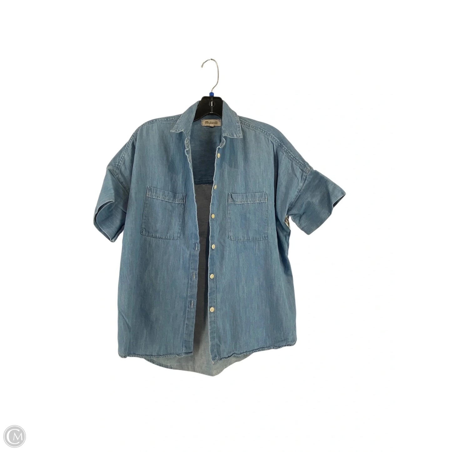 Top Long Sleeve By Madewell In Blue Denim, Size: S