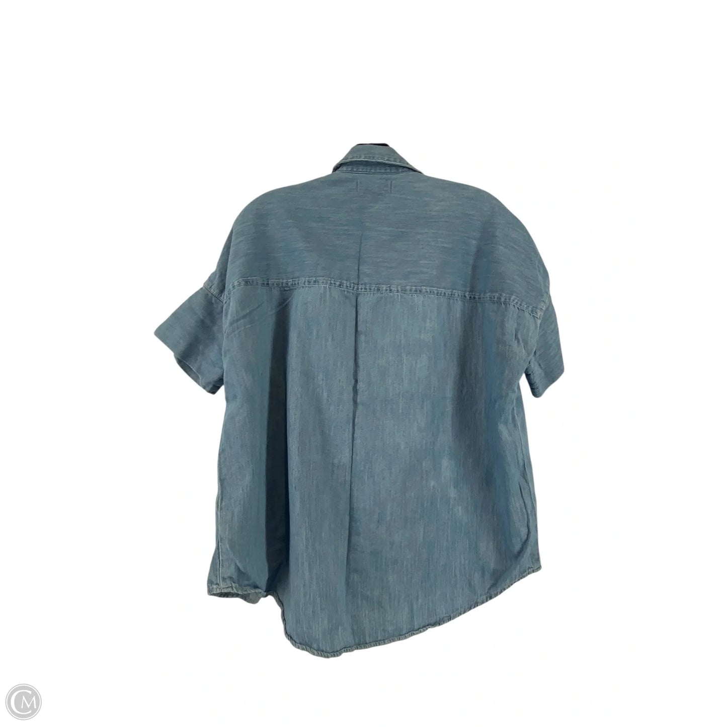 Top Long Sleeve By Madewell In Blue Denim, Size: S