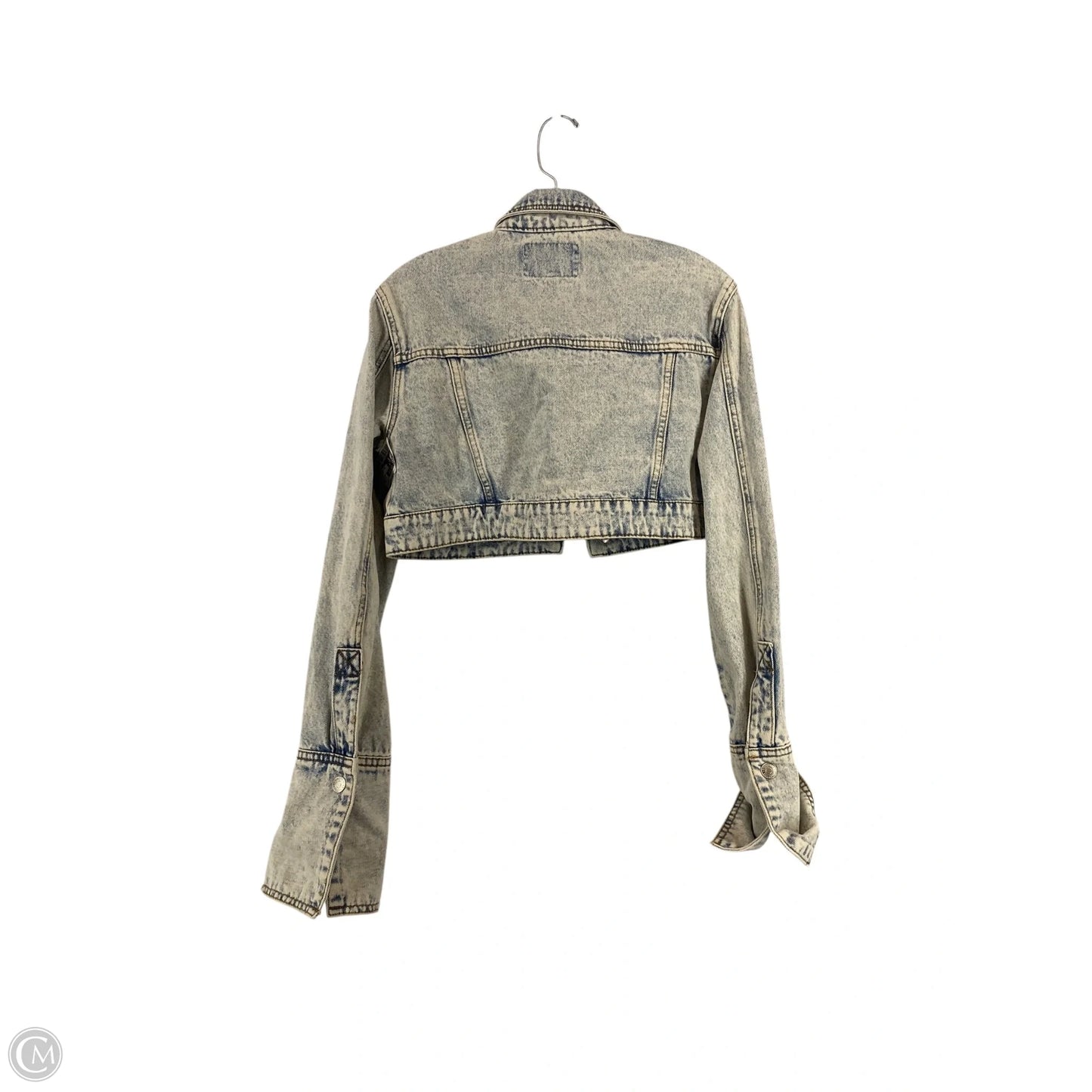 Jacket Denim By Signature Collection In Blue Denim, Size: S