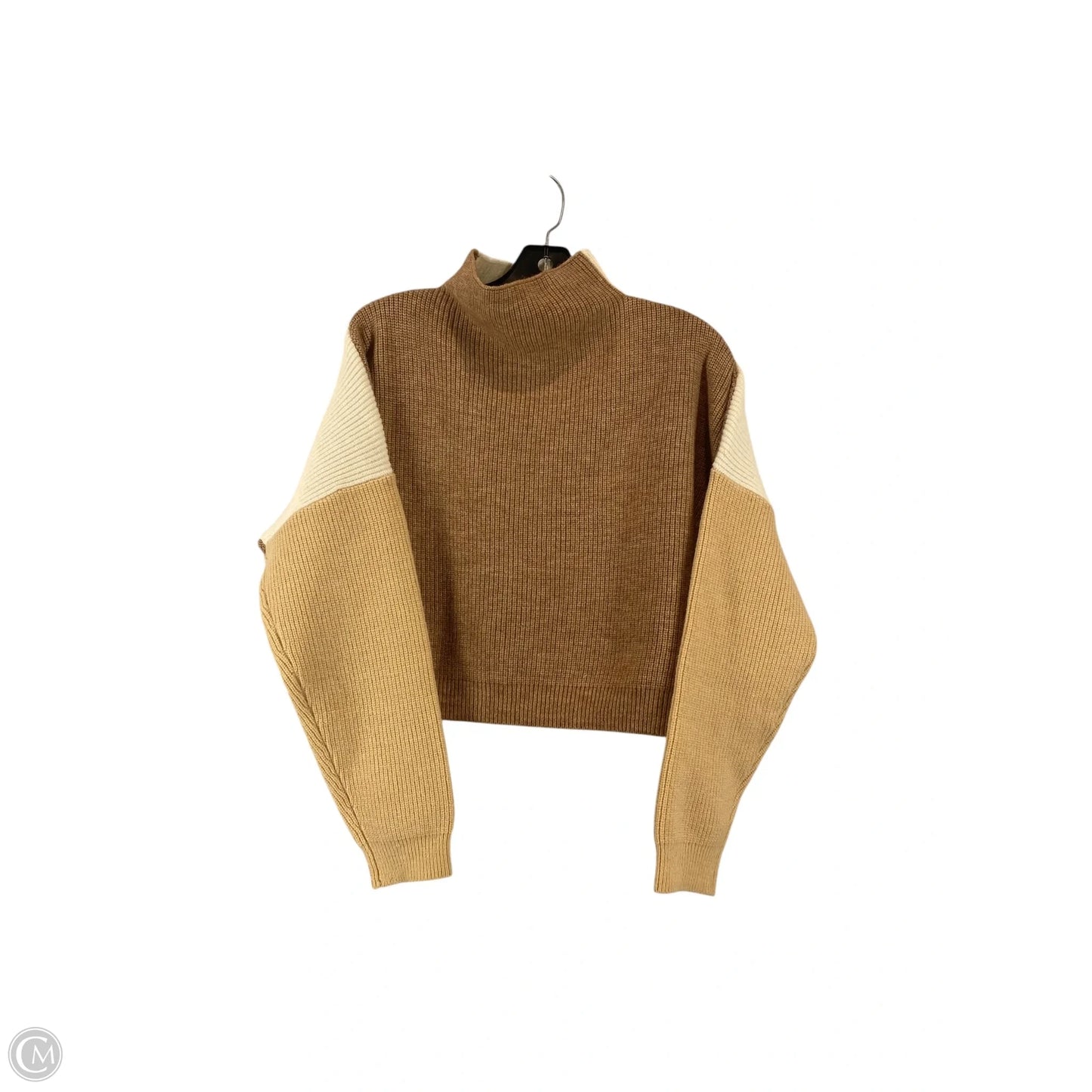 Sweater By Le Lis In Brown & Cream, Size: Xs