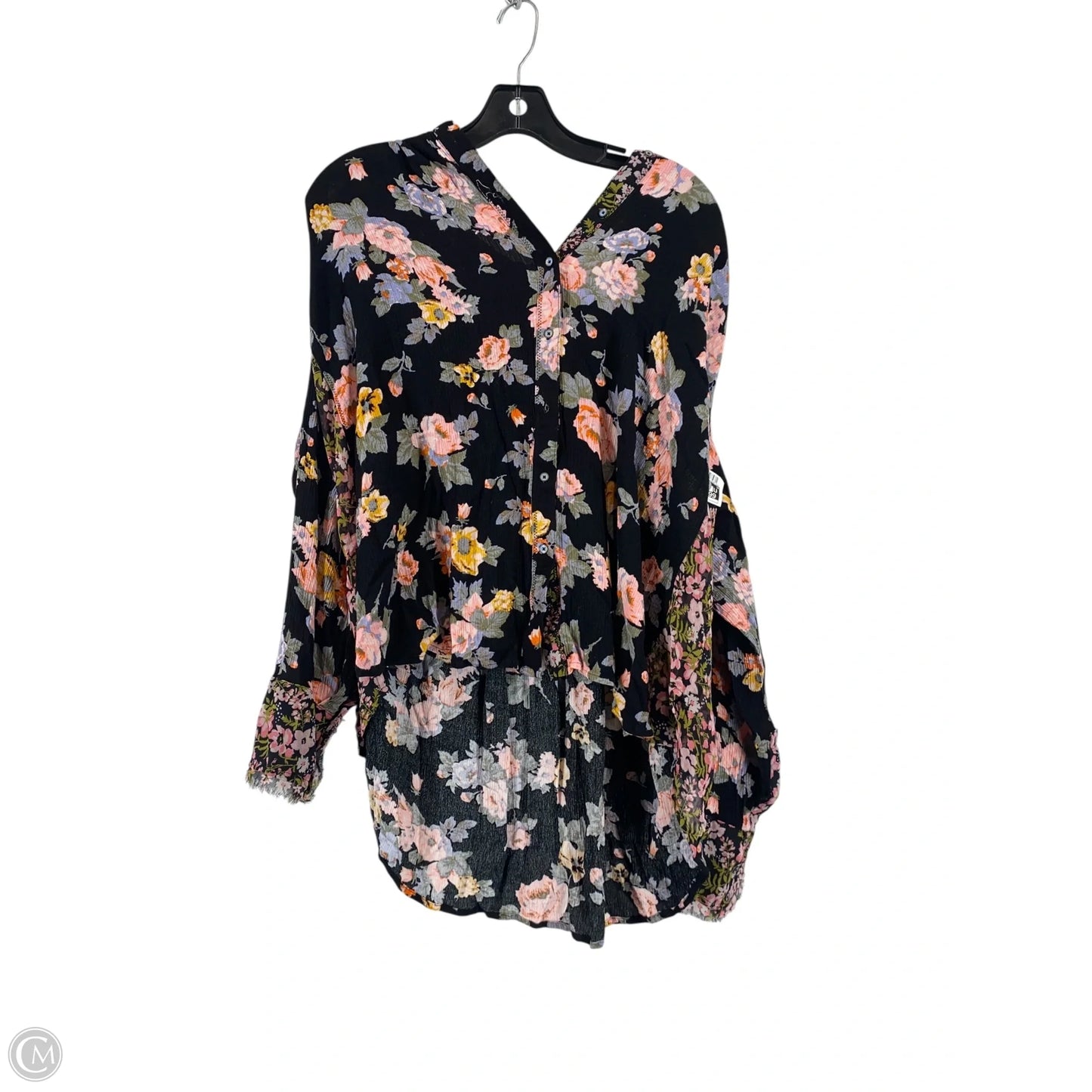 Top Long Sleeve By Free People In Floral Print, Size: M