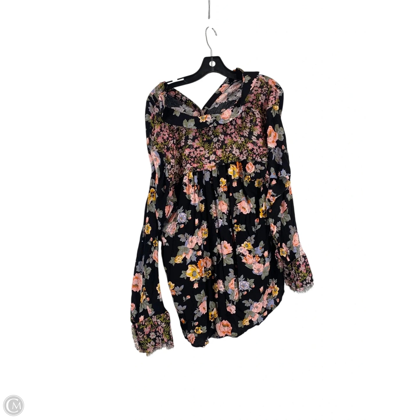 Top Long Sleeve By Free People In Floral Print, Size: M