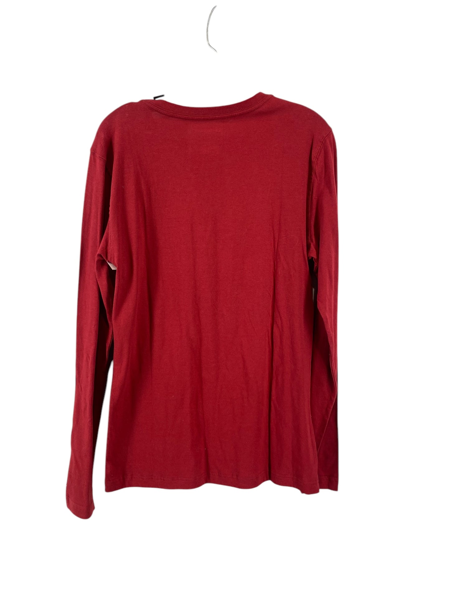 Top Long Sleeve By Arizona In Red, Size: S