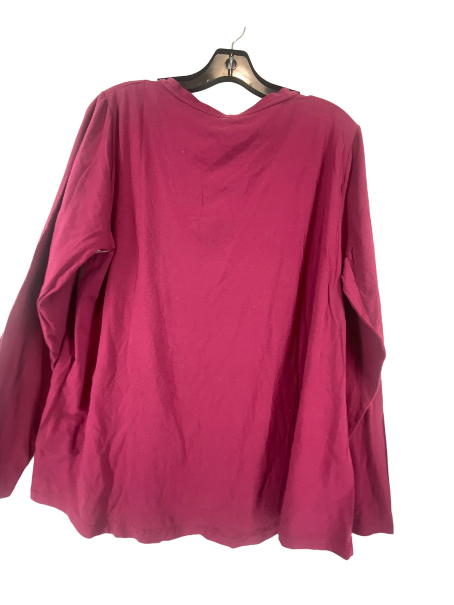 Top Long Sleeve By Clothes Mentor In Red, Size: Xl