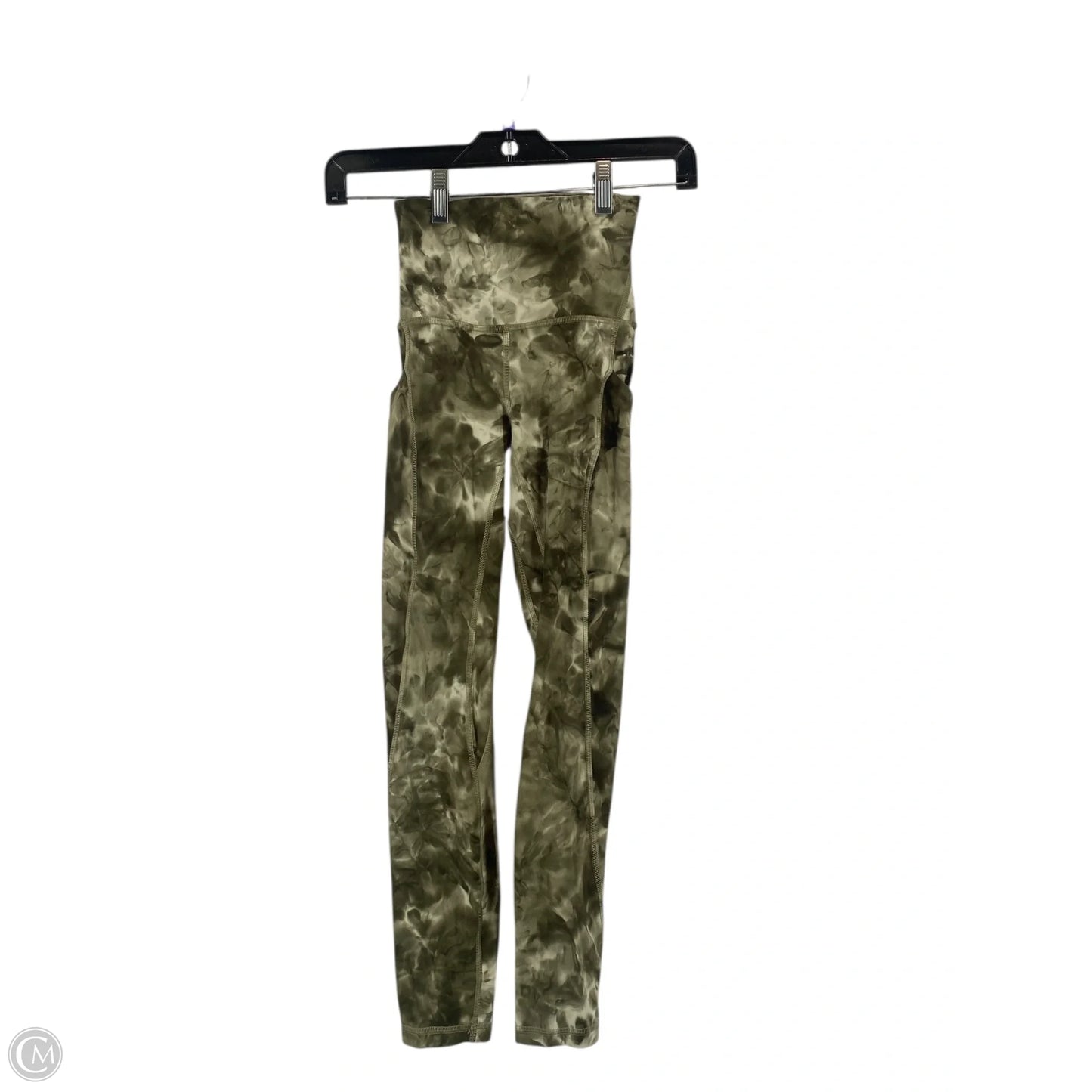 Athletic Leggings By Lululemon In Green, Size: 0
