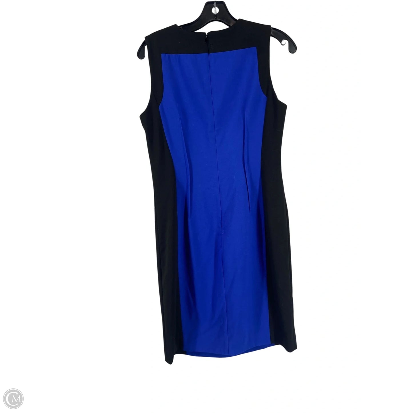 Dress Party Short By Calvin Klein In Black & Blue, Size: 6