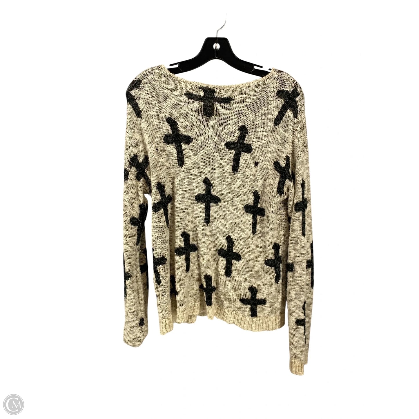 Sweater By Cmc In Black & Tan, Size: L