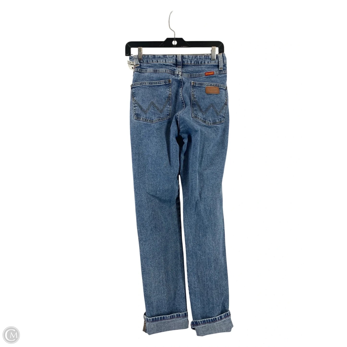 Jeans Straight By Wrangler In Blue Denim, Size: 2