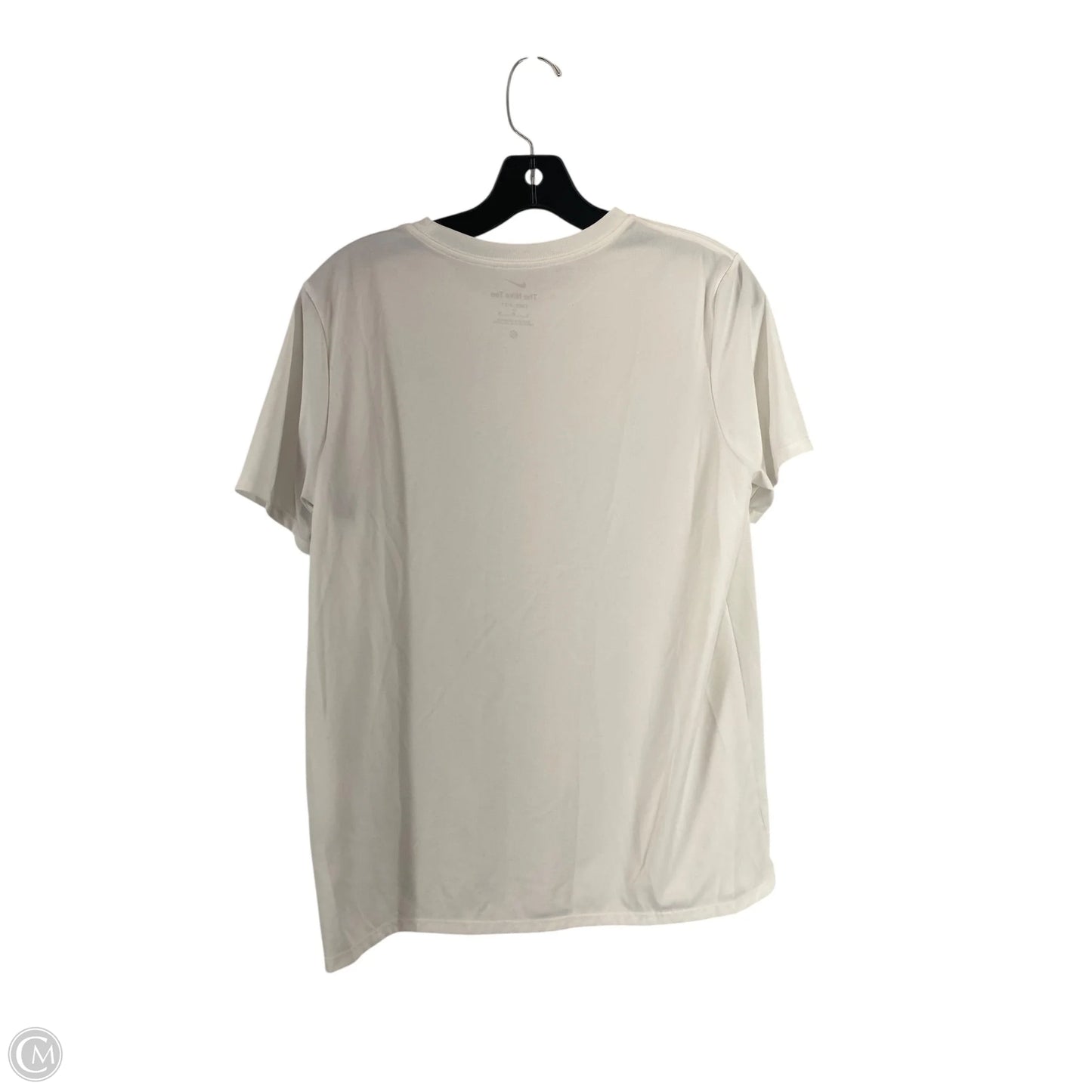 Athletic Top Short Sleeve By Nike In White, Size: M