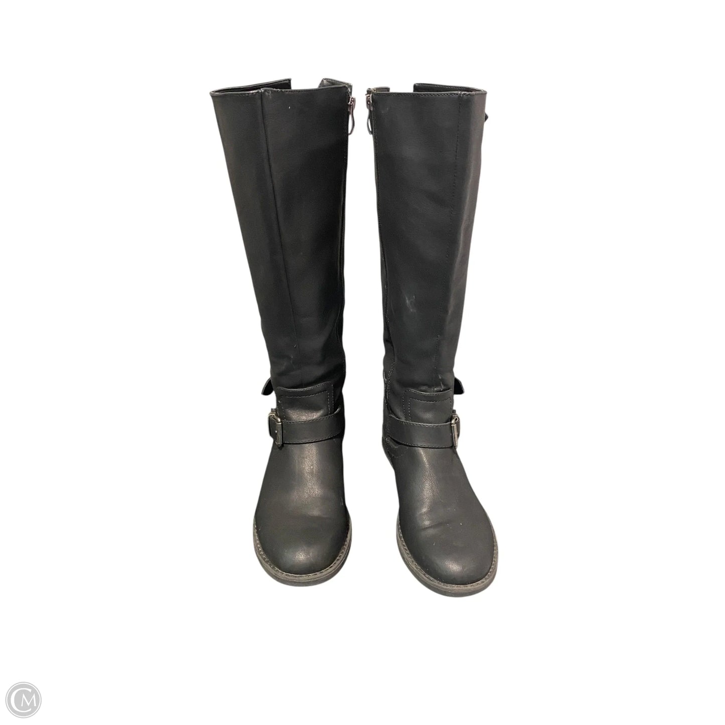 Boots Mid-calf Flats By Cmc In Black, Size: 9.5
