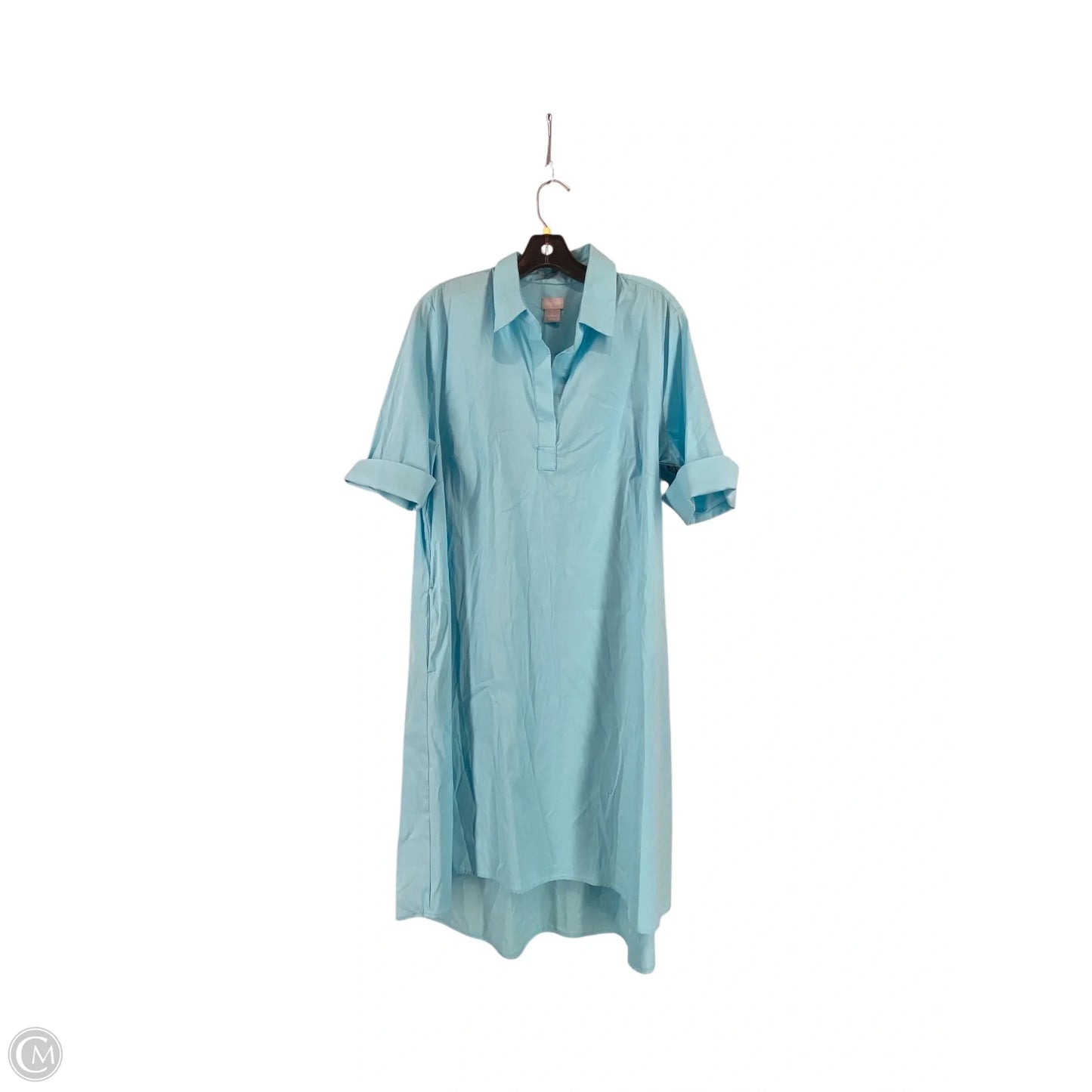 Dress Casual Midi By Chicos In Teal, Size: 2