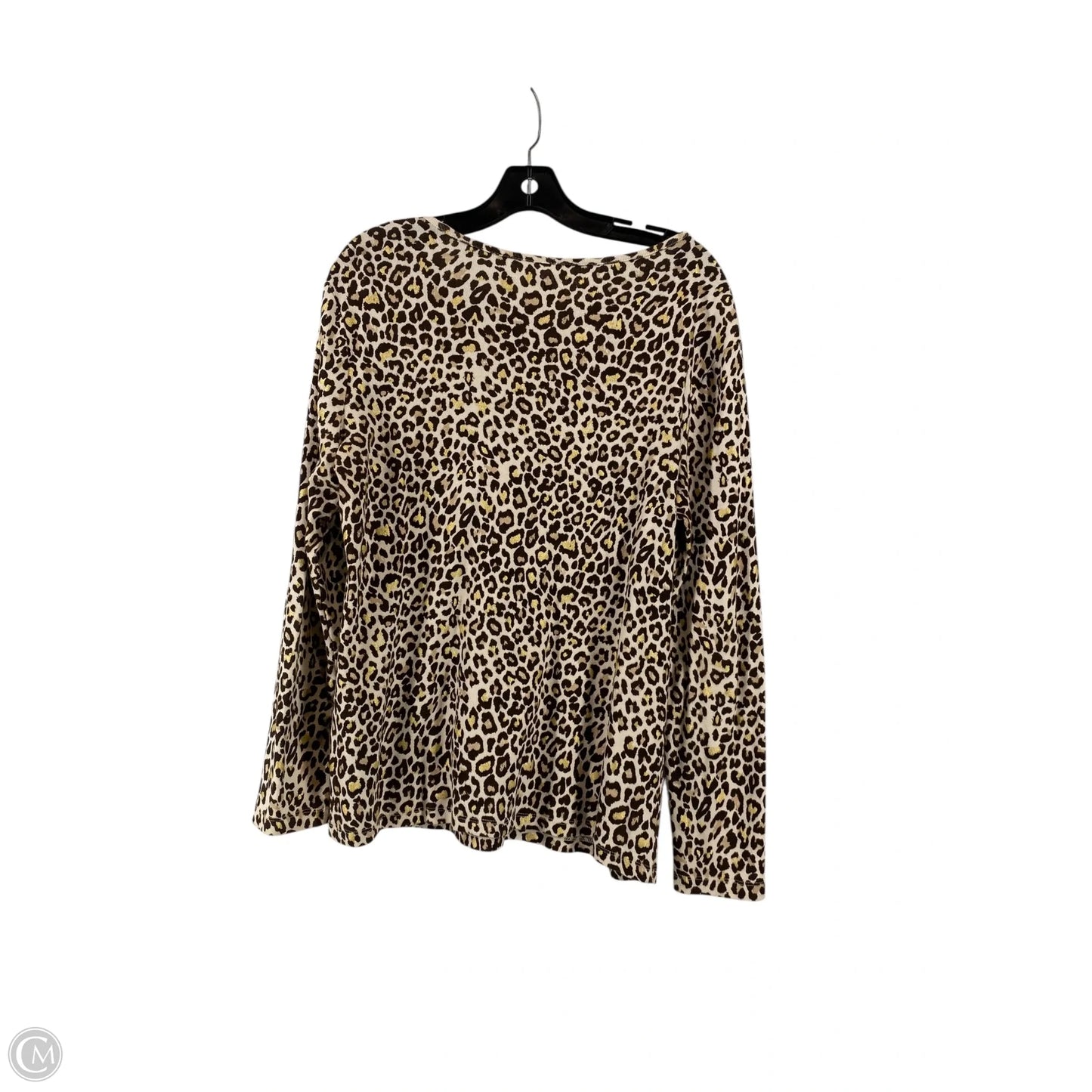 Top Long Sleeve By Clothes Mentor In Animal Print, Size: L