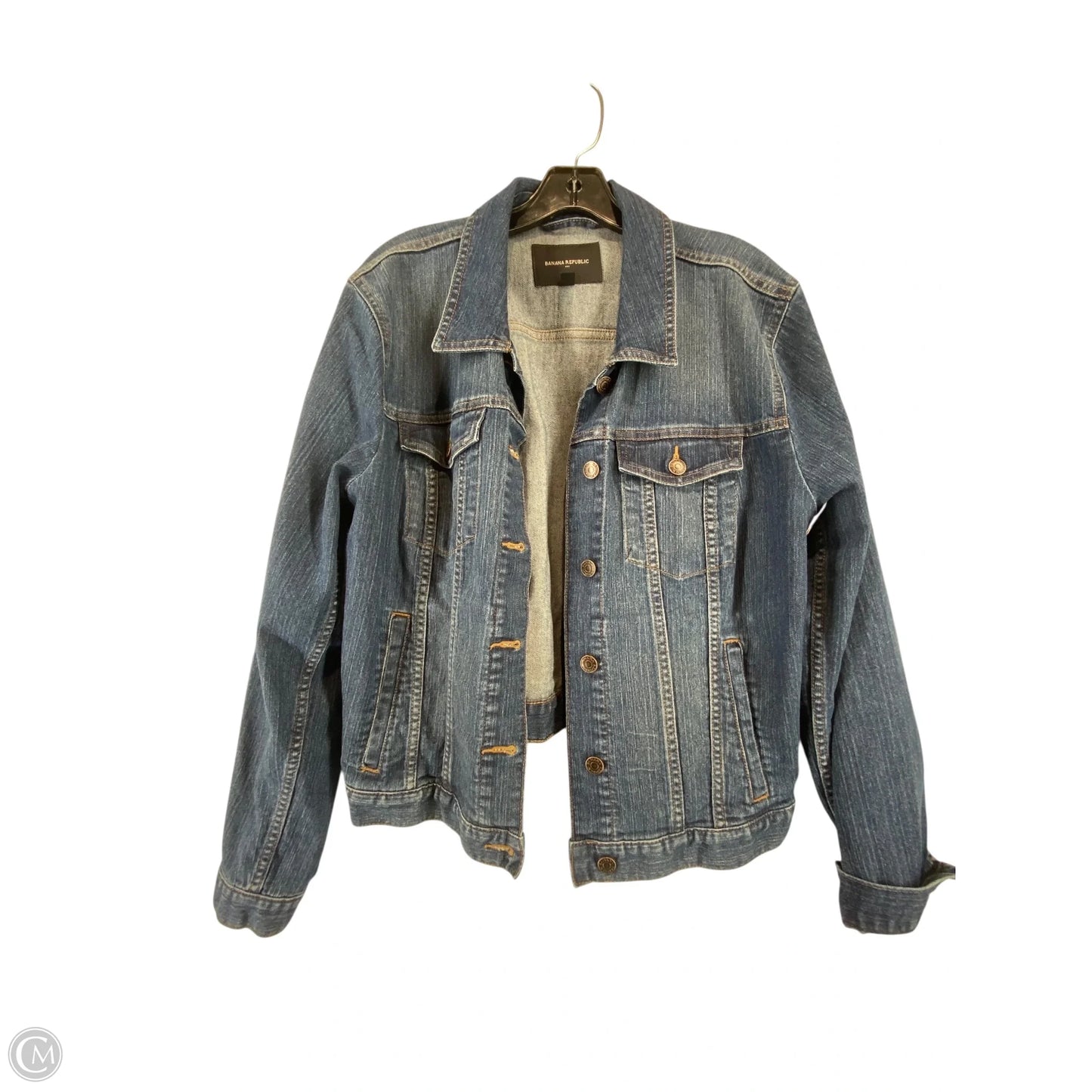 Jacket Denim By Banana Republic In Blue Denim, Size: Xl