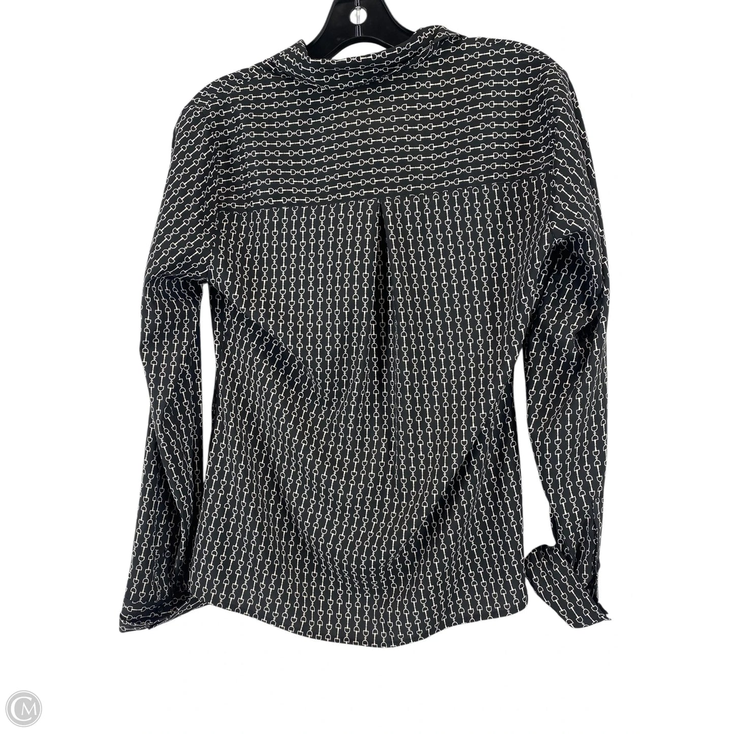 Top Long Sleeve By Express In Black & White, Size: Xs