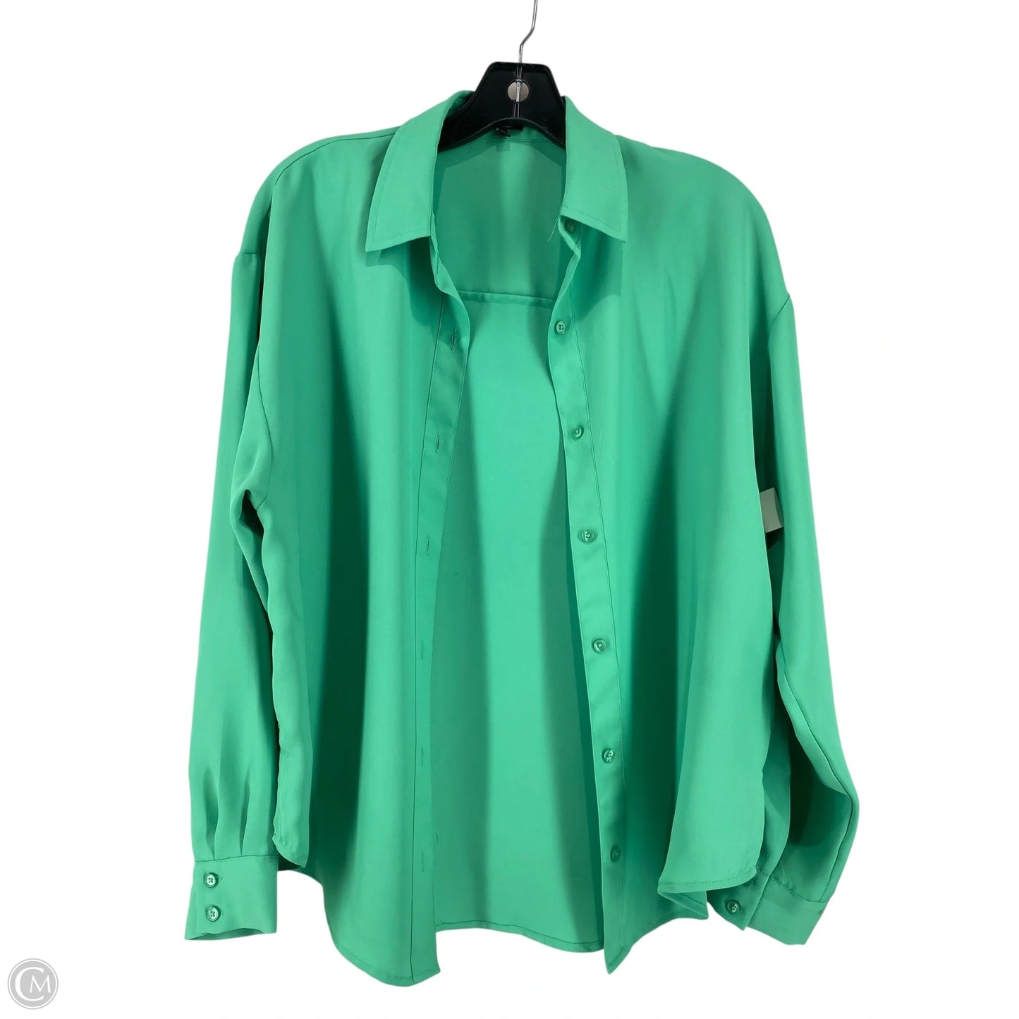 Top Long Sleeve By Express In Green, Size: Xs