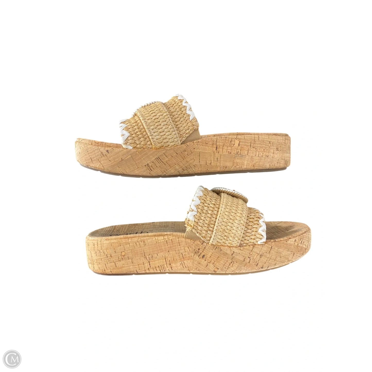 Sandals Heels Platform By Earth In Cream, Size: 8