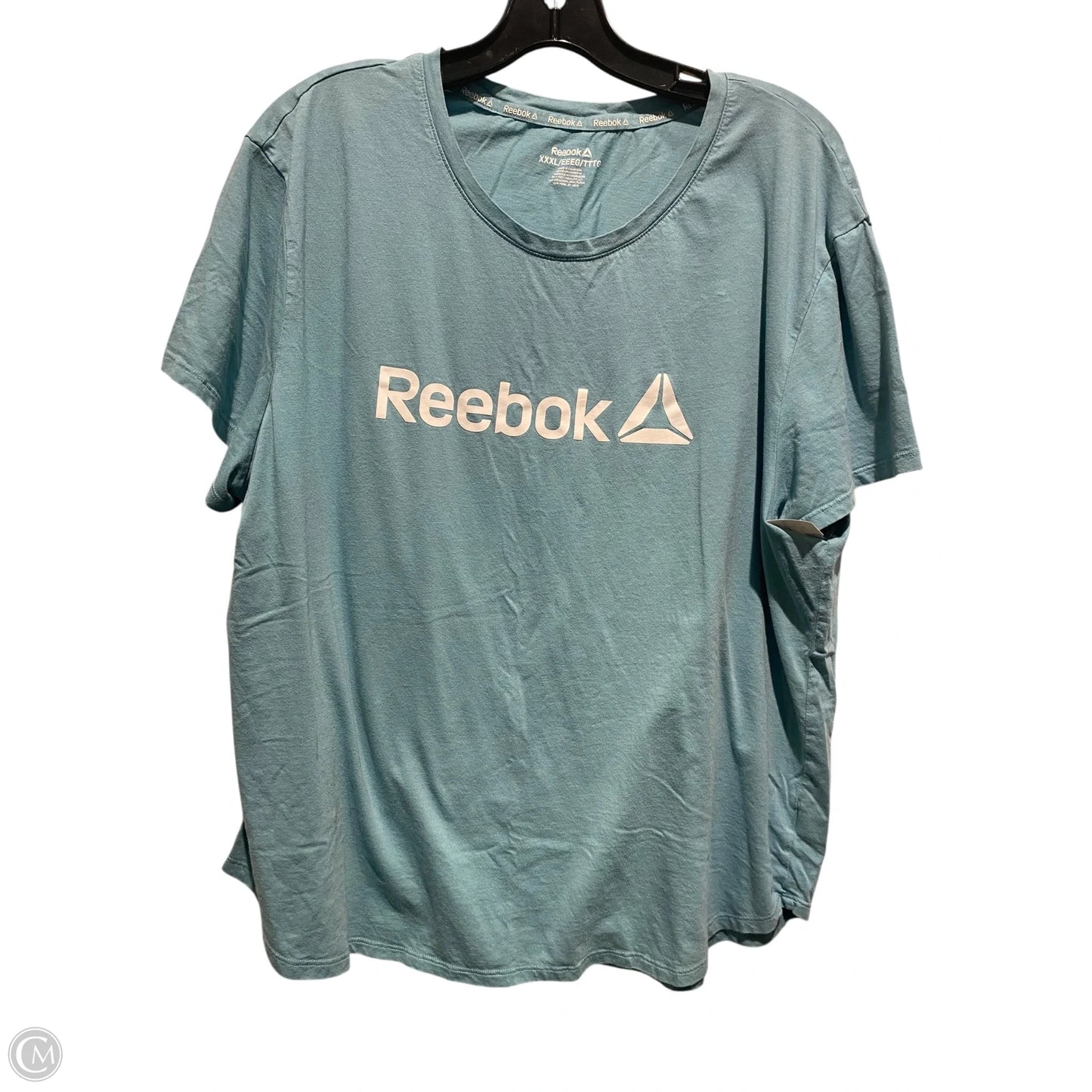 Athletic Top Short Sleeve By Reebok In Green, Size: 3x