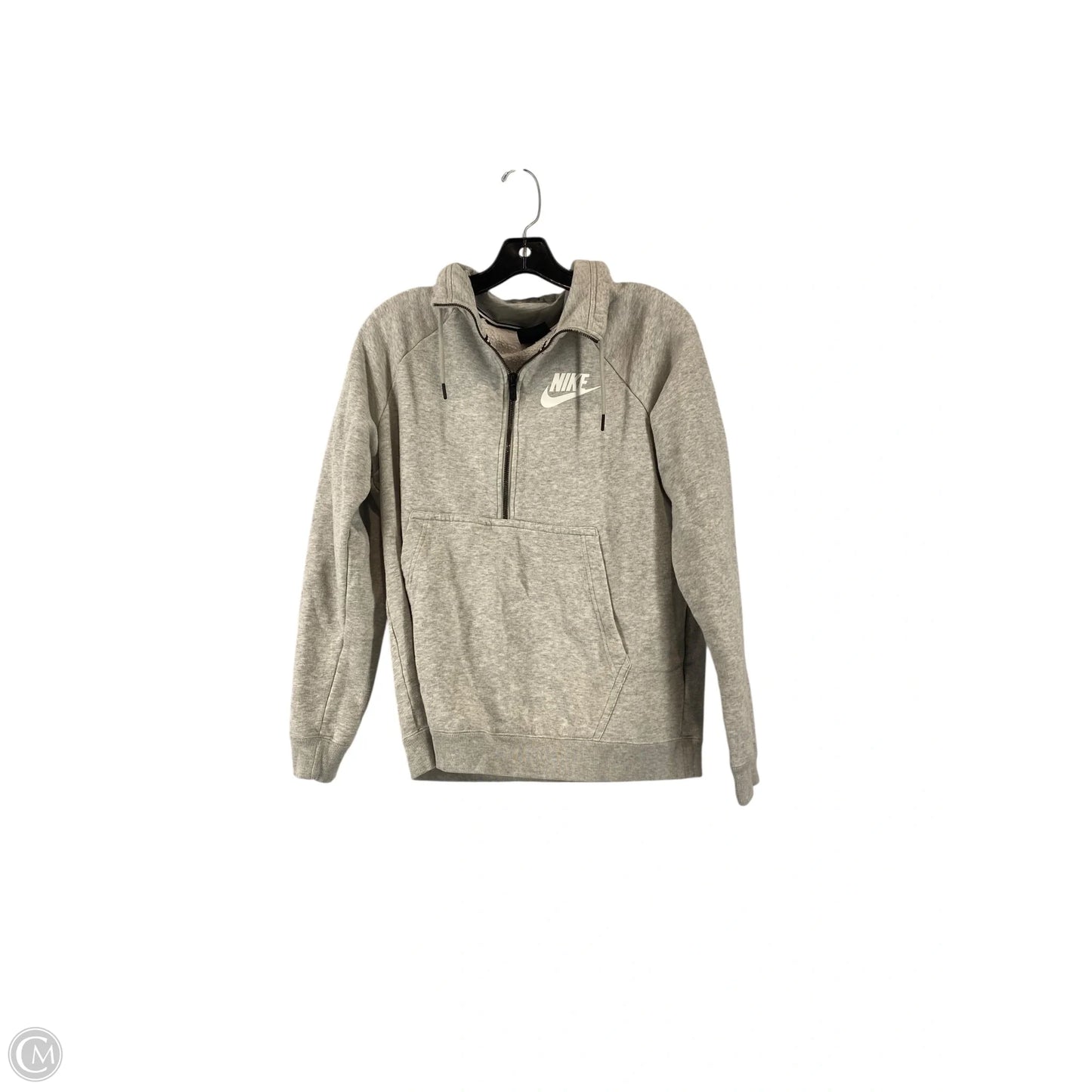 Athletic Jacket By Nike In Grey, Size: M