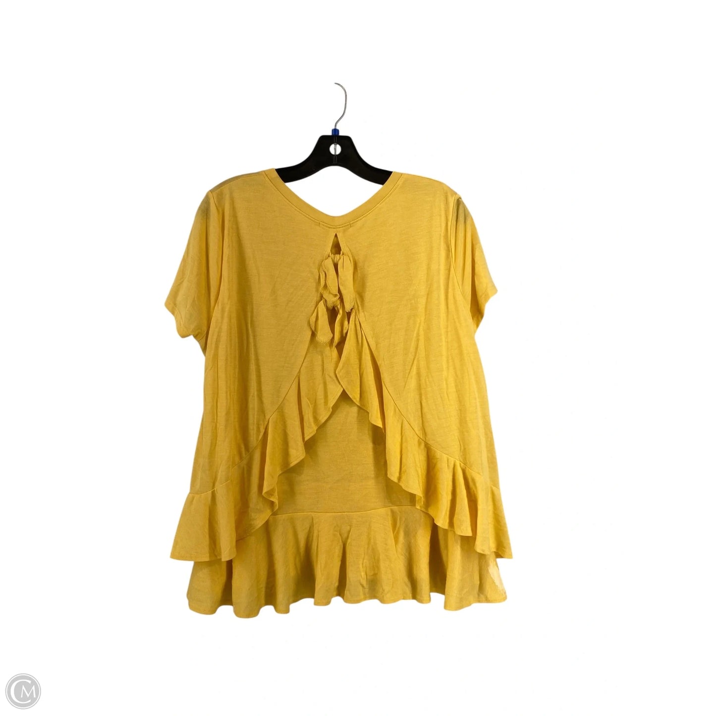 Top Short Sleeve By Altard State In Yellow, Size: L
