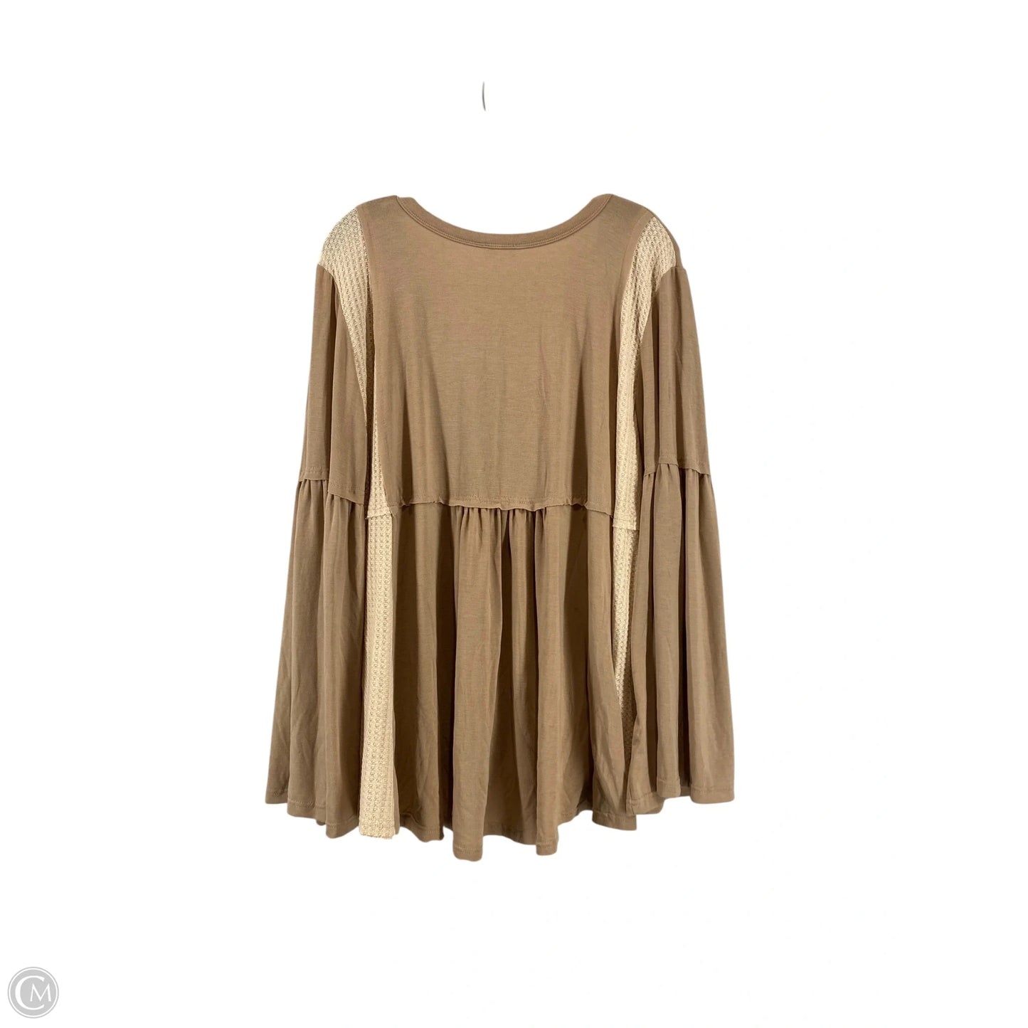Top Long Sleeve By Pol In Brown, Size: L