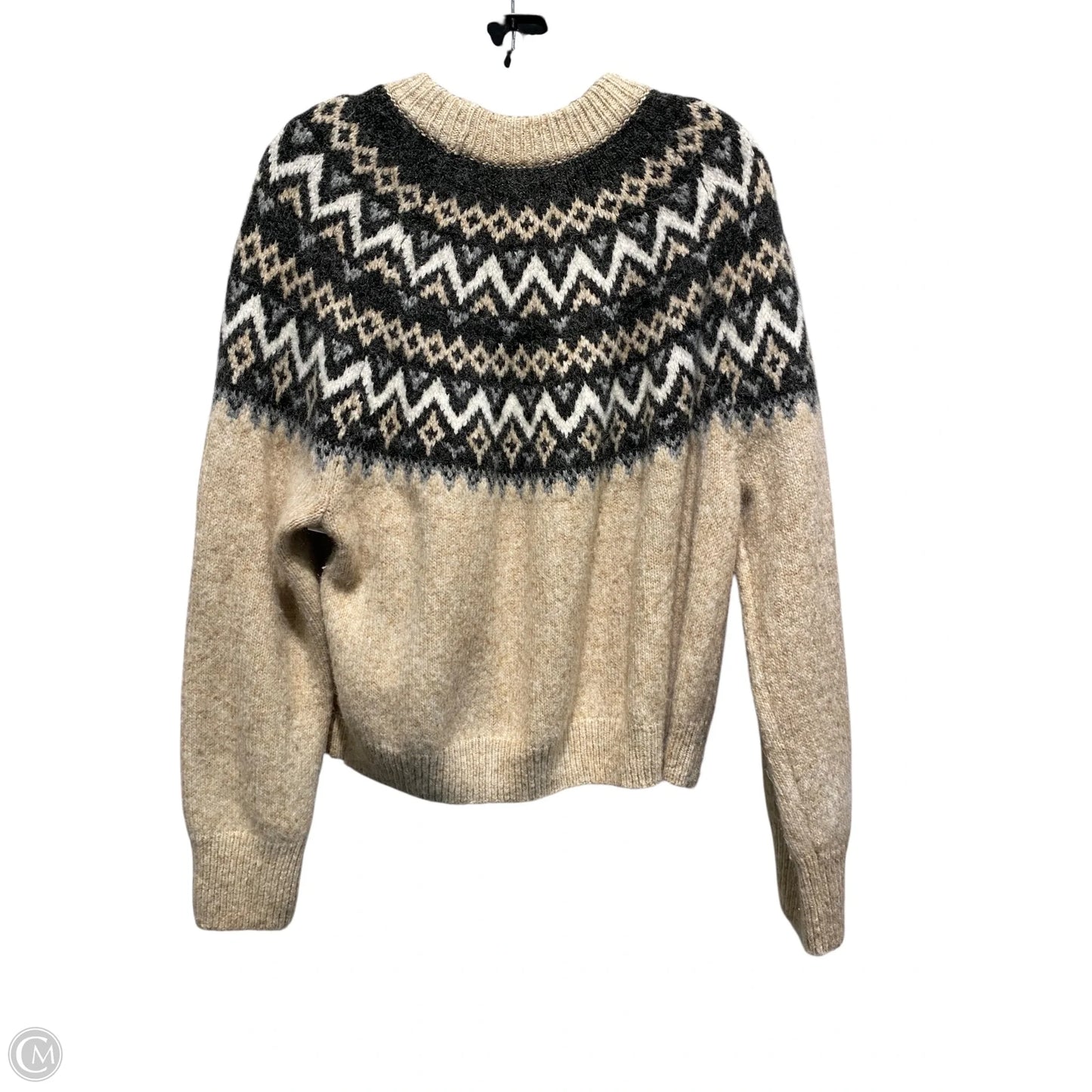 Sweater By Abercrombie And Fitch In Brown & Cream, Size: L