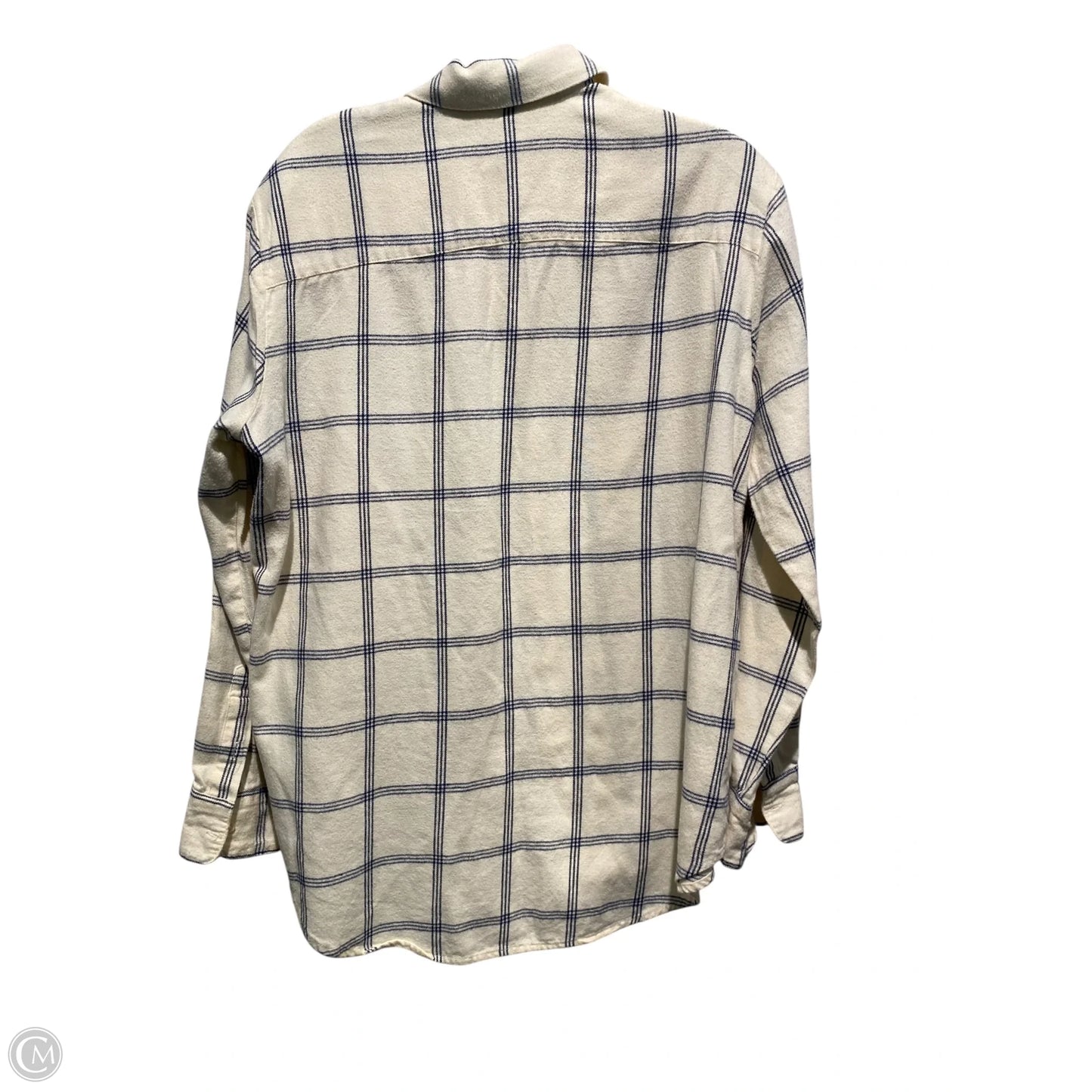 Top Long Sleeve By Madewell In Plaid Pattern, Size: S