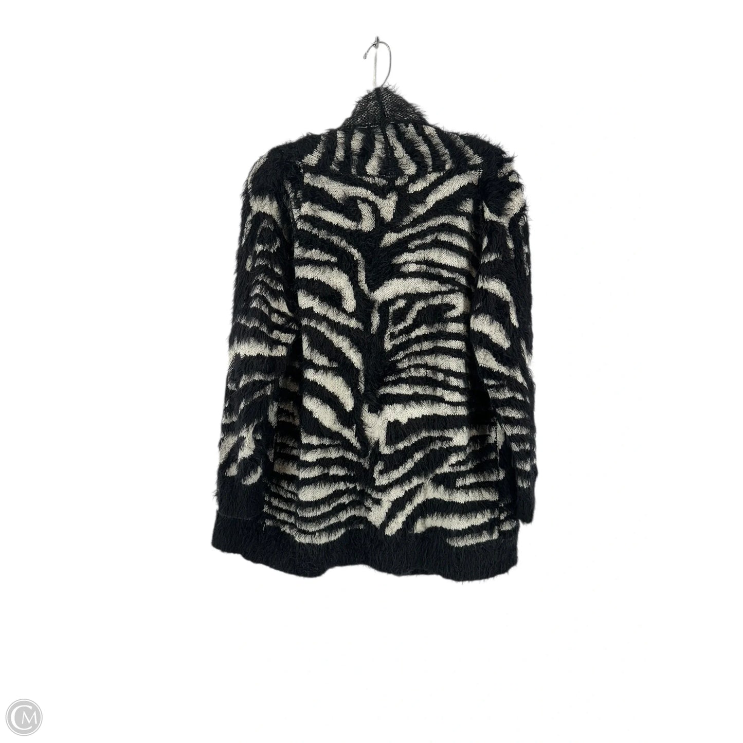 Cardigan By Clothes Mentor In Black & Cream, Size: M