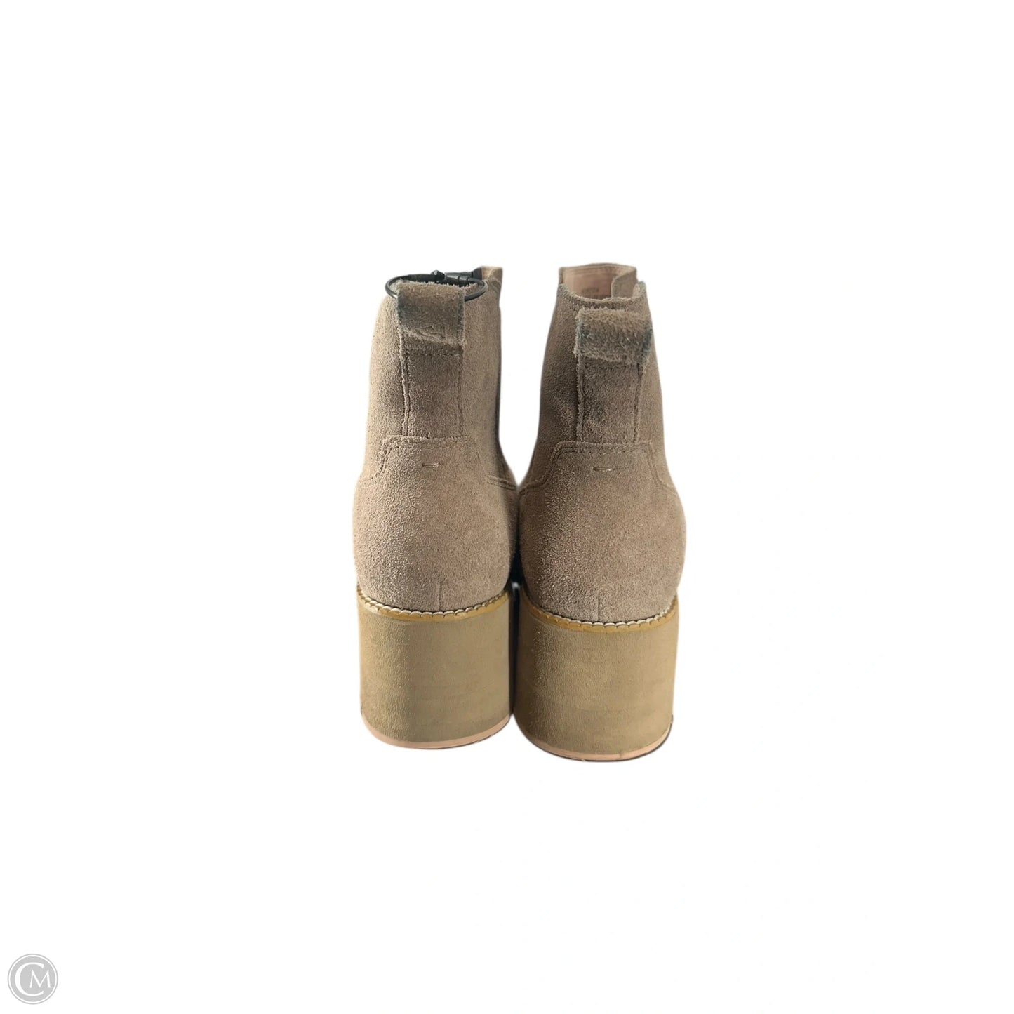 Boots Ankle Heels By Clothes Mentor In Tan, Size: 8.5
