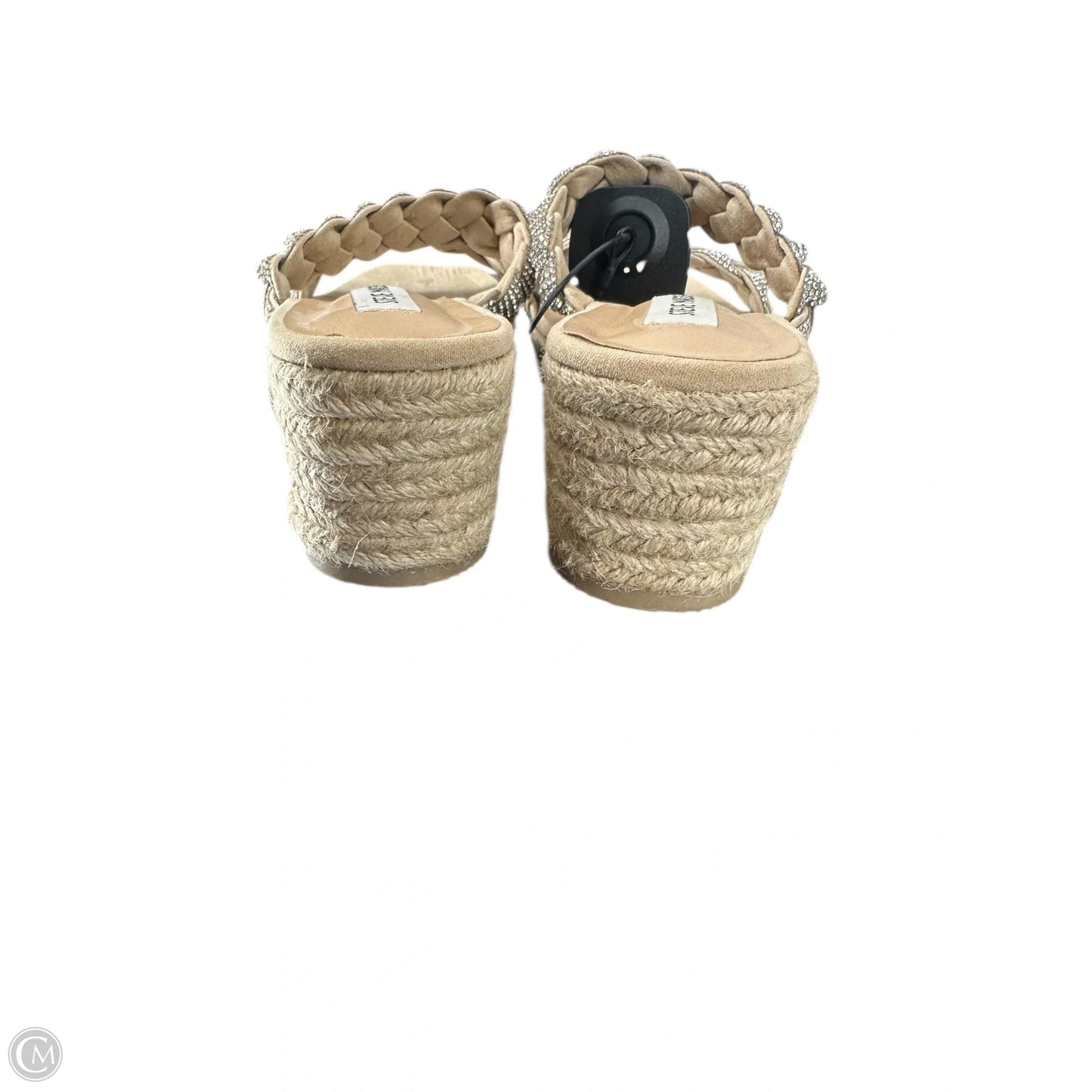 Sandals Heels Wedge By Steve Madden In Silver, Size: 8