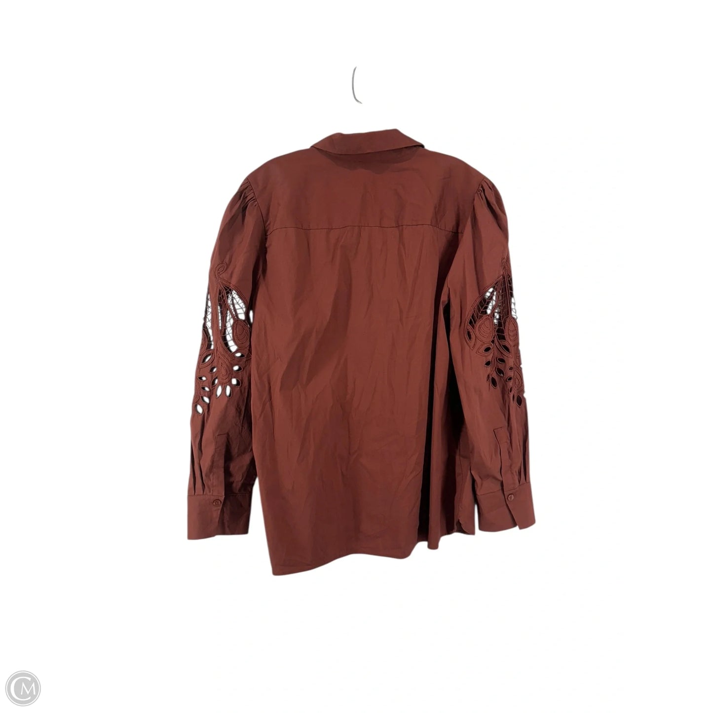 Top Long Sleeve By Chicos In Brown, Size: 14