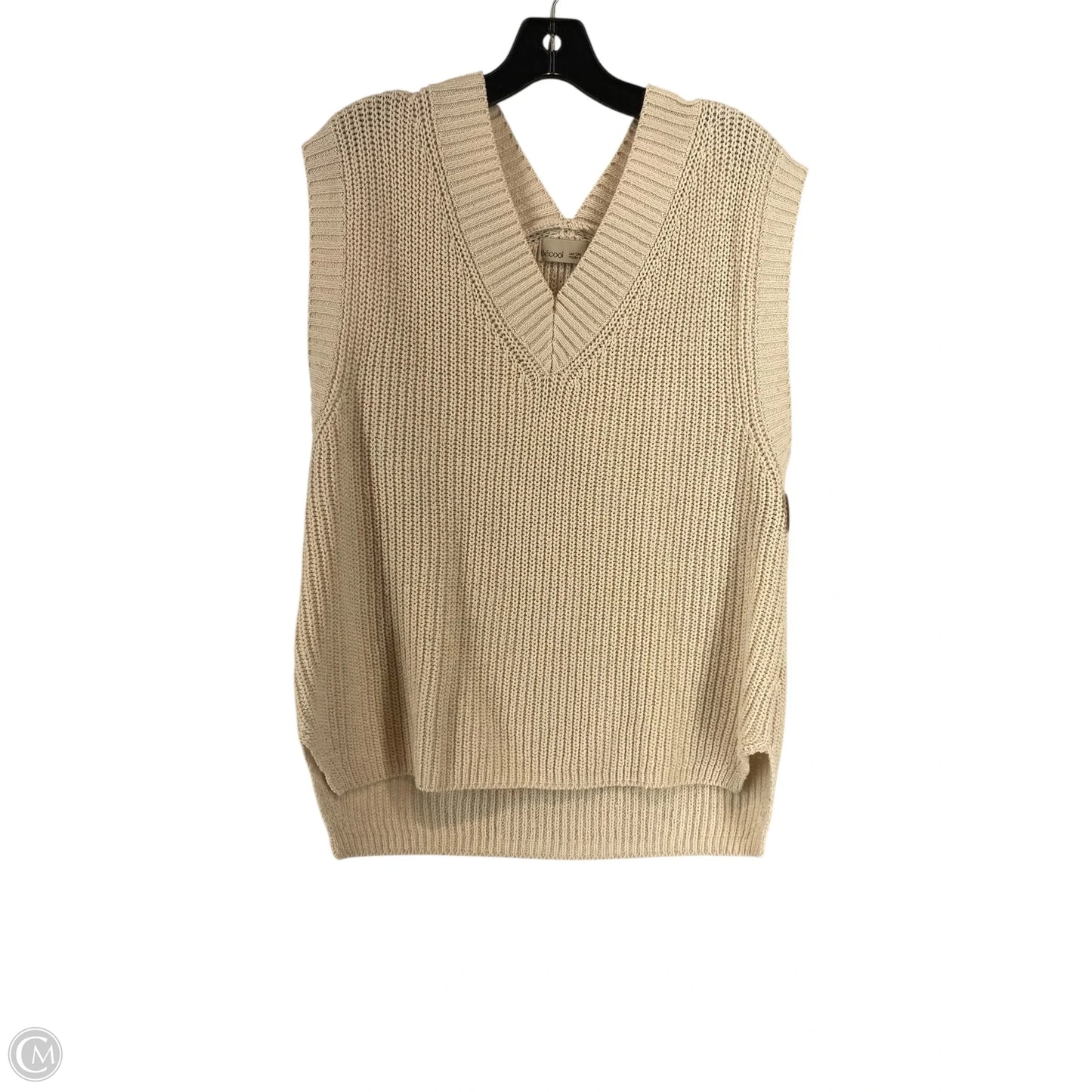 Vest Sweater By Clothes Mentor In Cream, Size: S