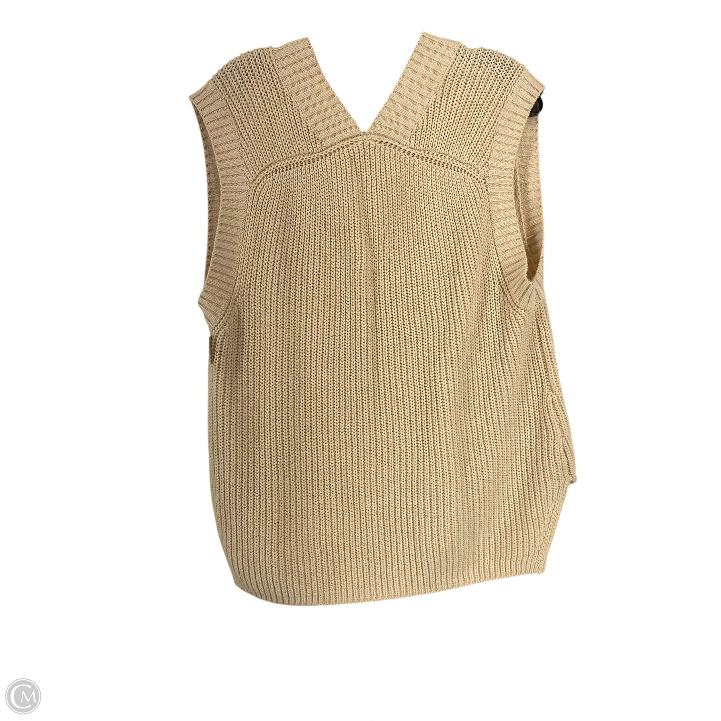 Vest Sweater By Clothes Mentor In Cream, Size: S