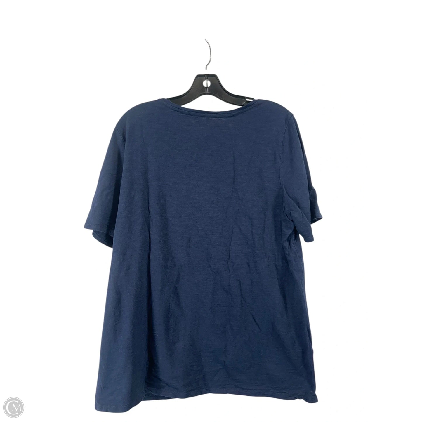 Top Short Sleeve By Chicos In Navy, Size: L